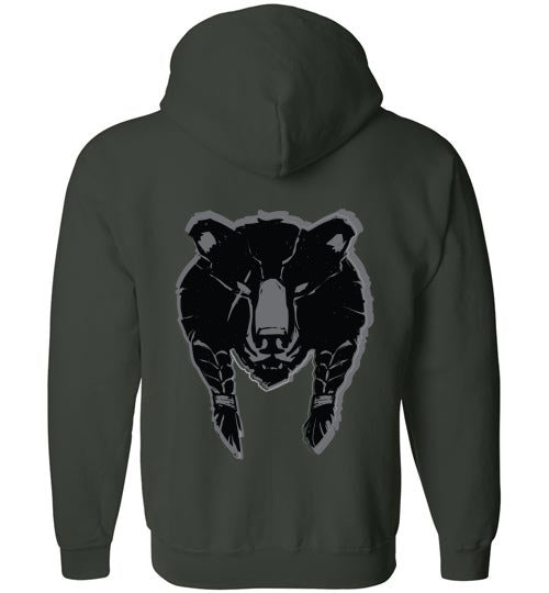 House of the Noble Bear, The Large Logo | Mythic Legions | Full Zip Hoodie