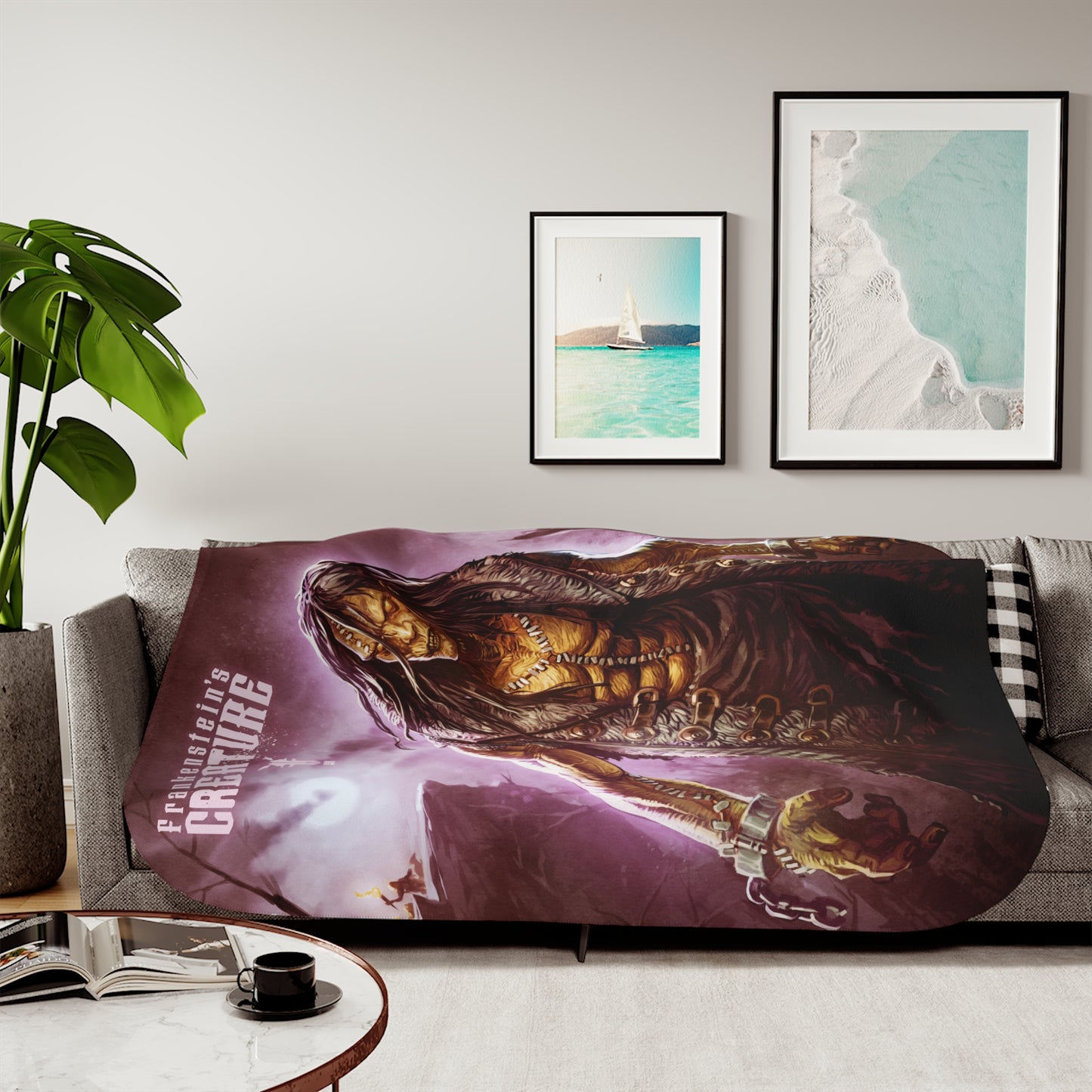 Frankenstein's Creature | Figura Obscura | Sherpa Blanket