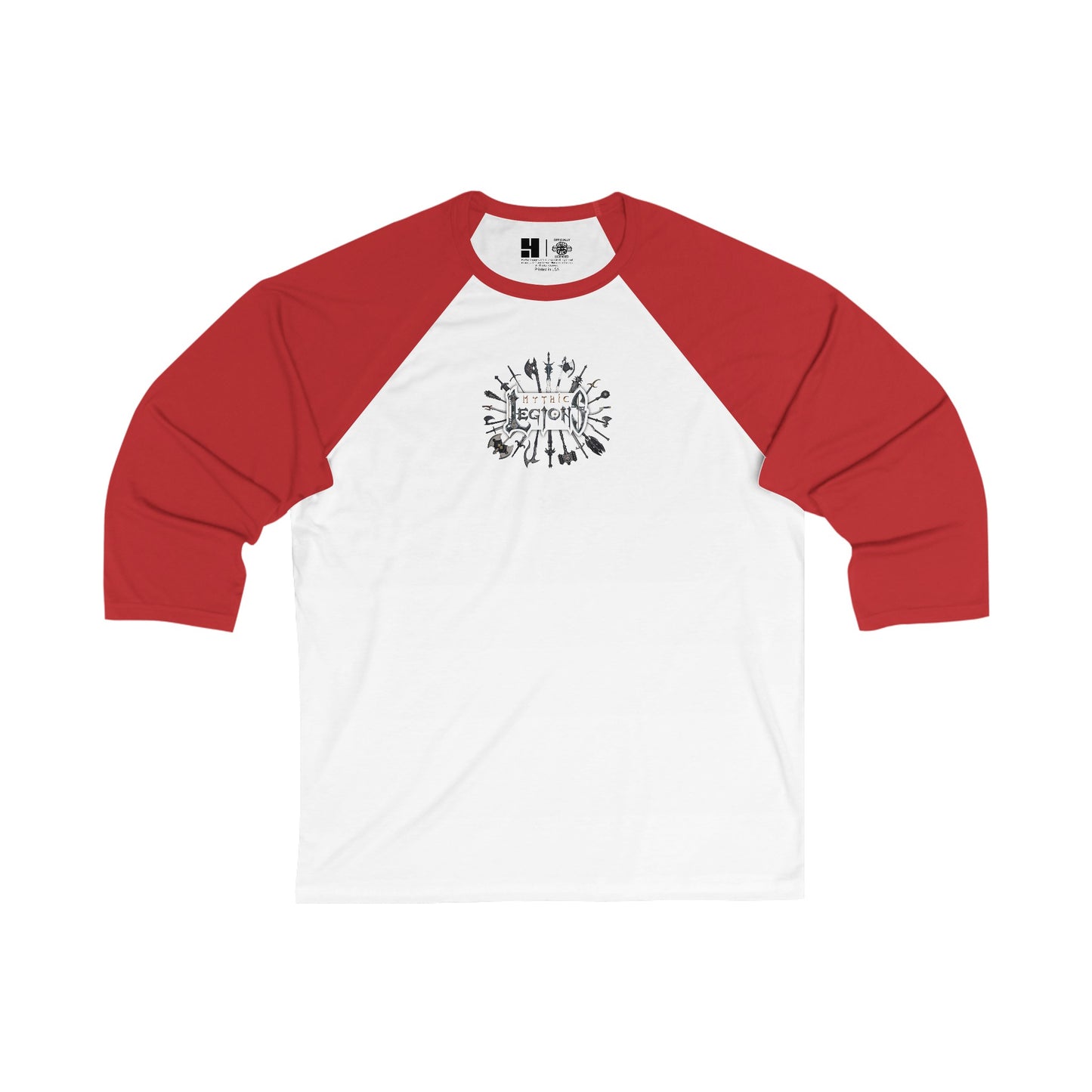 Mythic Legions Logo w/ Weapons | 3\4 Sleeve Baseball T-Shirt