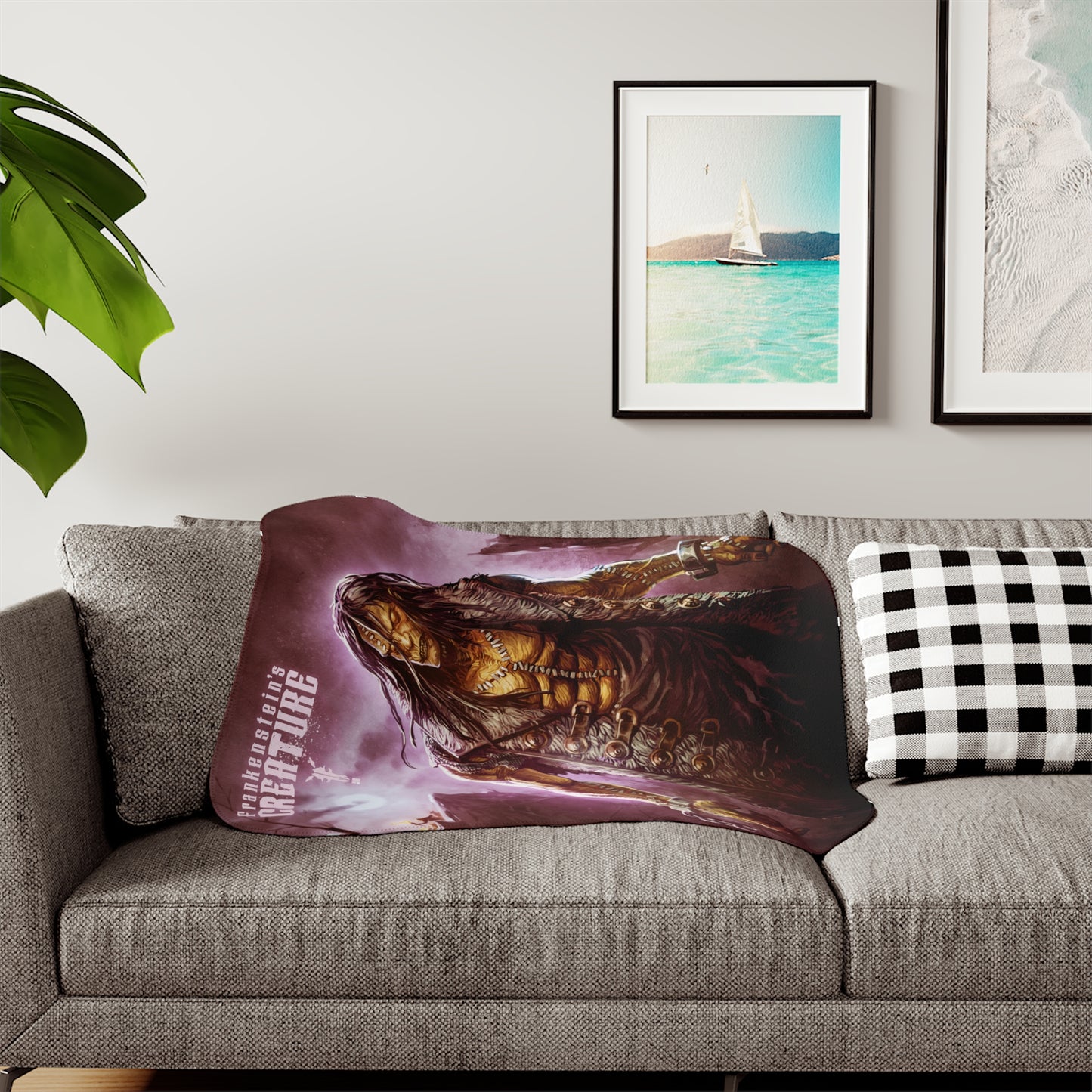 Frankenstein's Creature | Figura Obscura | Sherpa Blanket