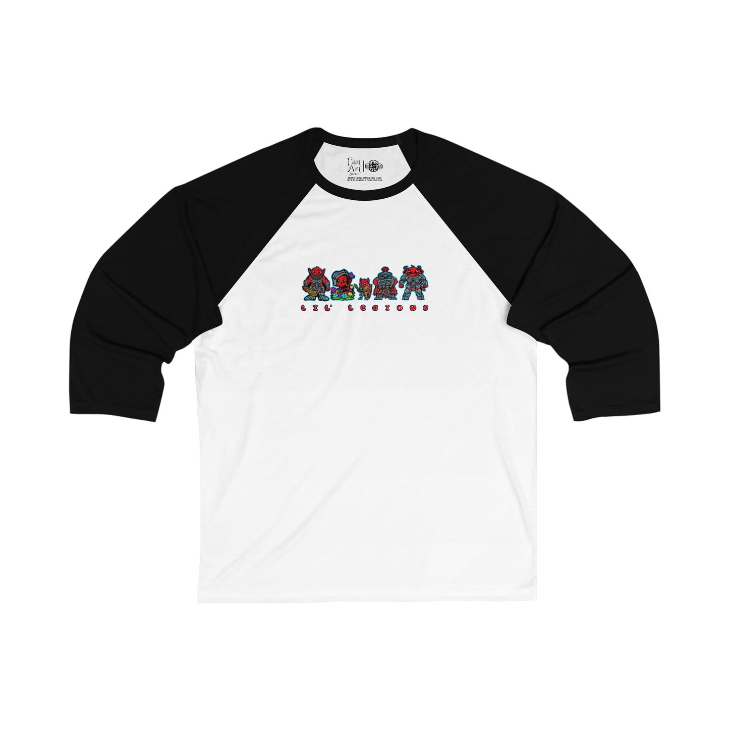 Lil' Legions | Mythic Legions | Fan Art | 3\4 Sleeve Baseball T-Shirt