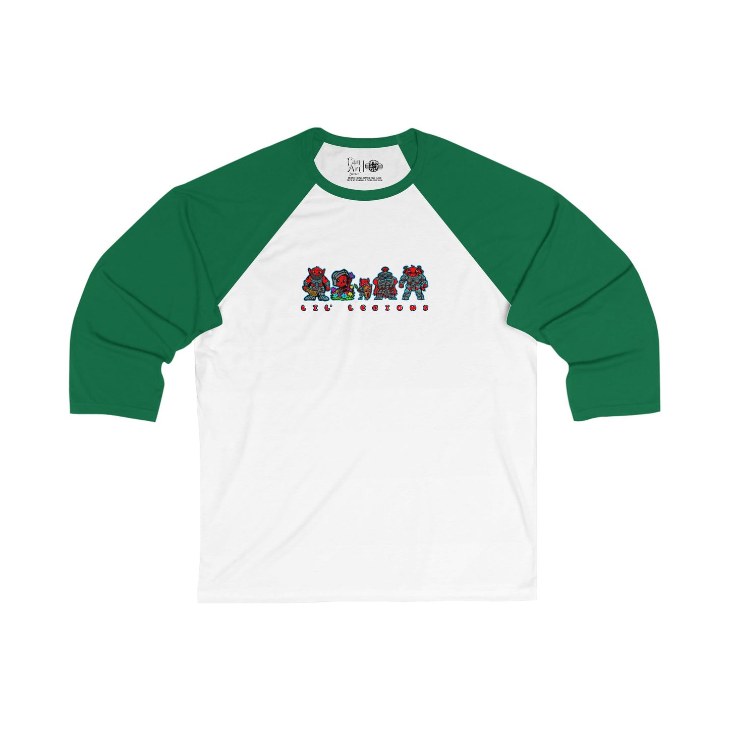 Lil' Legions | Mythic Legions | Fan Art | 3\4 Sleeve Baseball T-Shirt