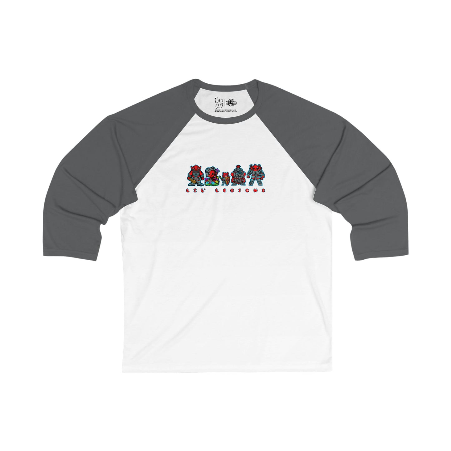 Lil' Legions | Mythic Legions | Fan Art | 3\4 Sleeve Baseball T-Shirt