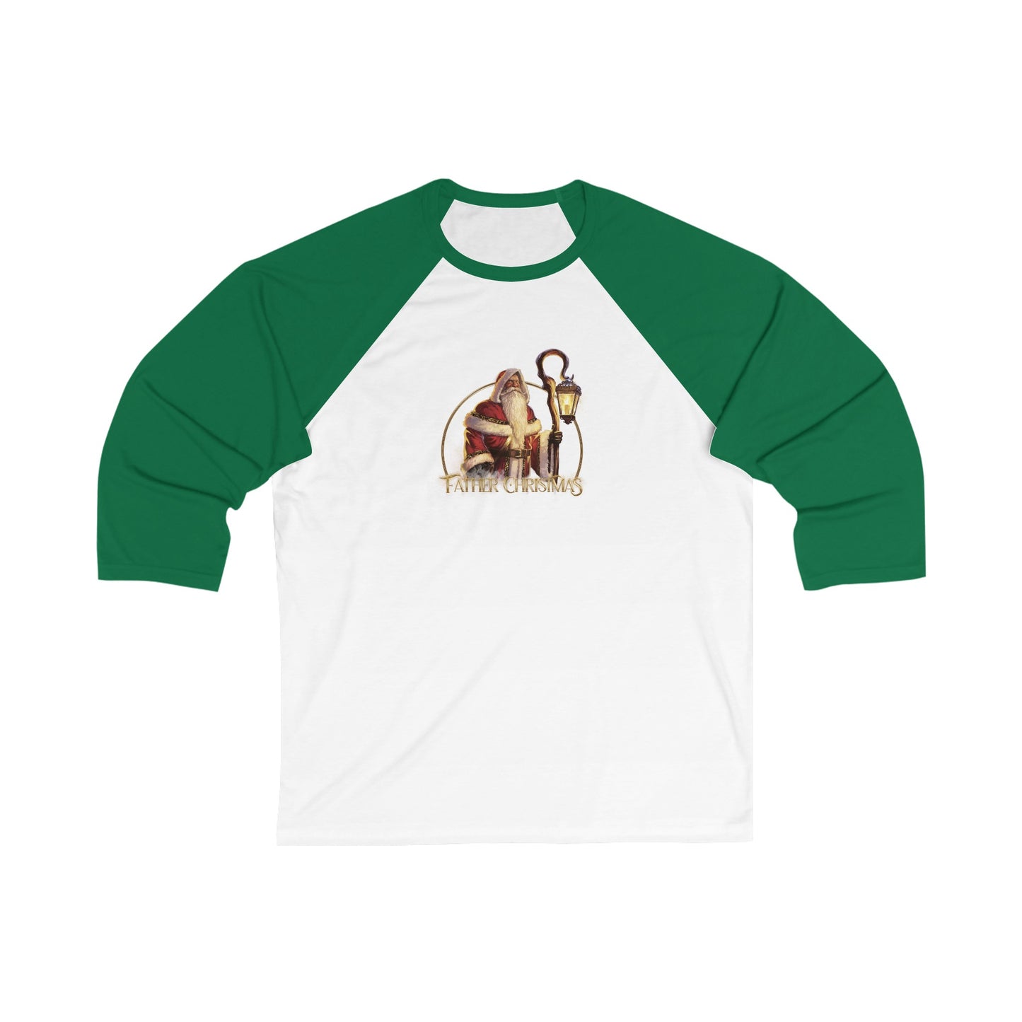 Father Christmas v1 | Figura Obscura | 3\4 Sleeve Baseball T-Shirt
