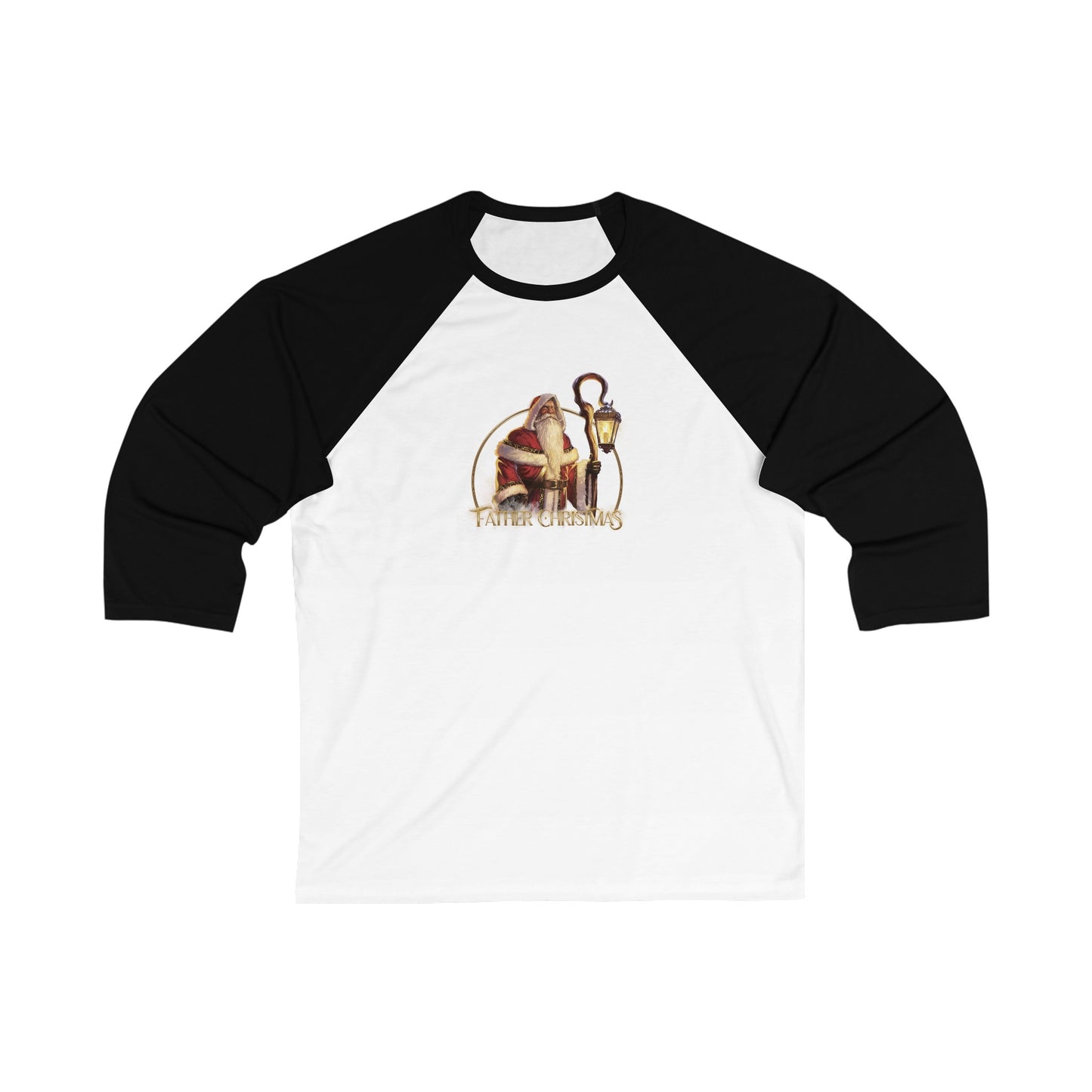 Father Christmas v1 | Figura Obscura | 3\4 Sleeve Baseball T-Shirt