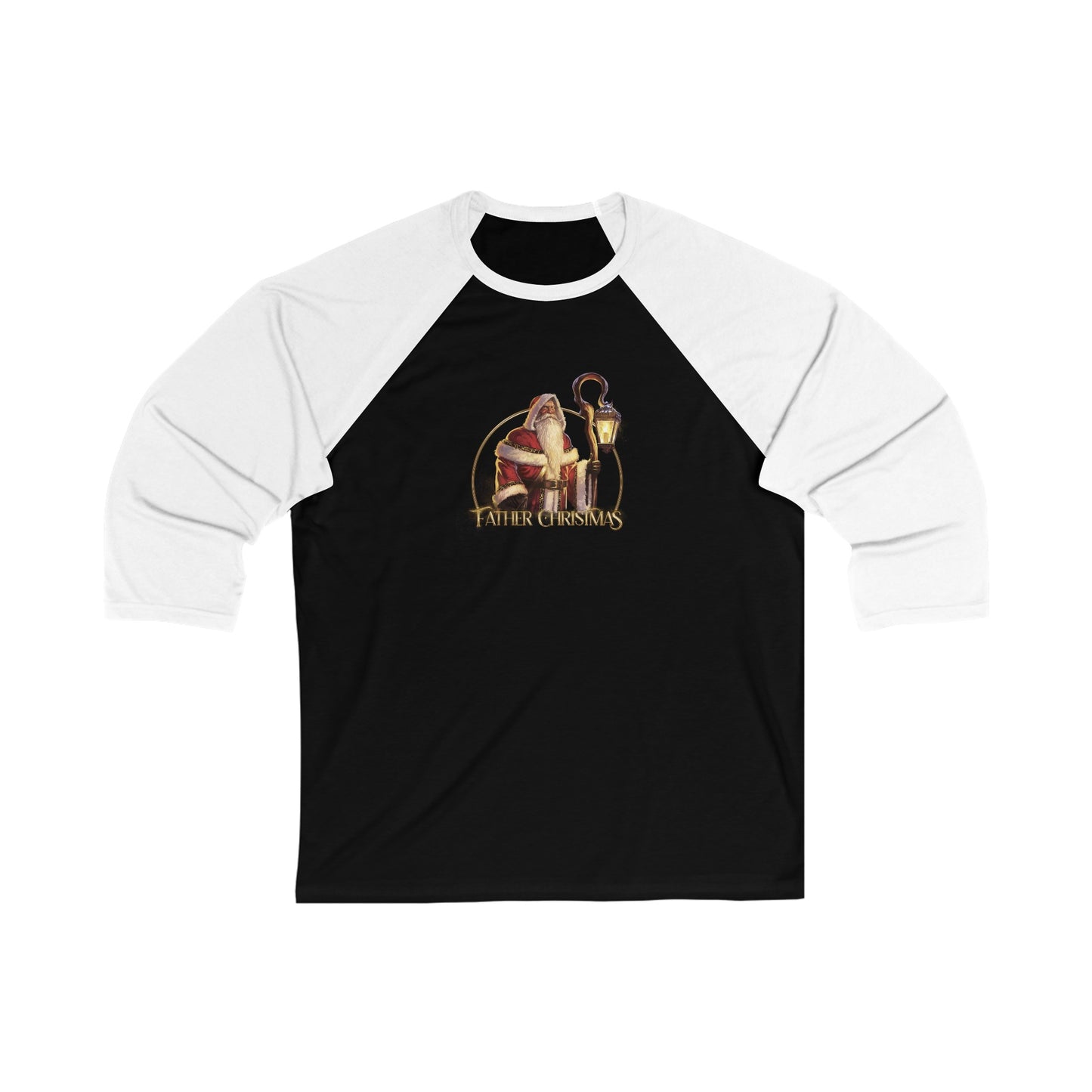 Father Christmas v1 | Figura Obscura | 3\4 Sleeve Baseball T-Shirt