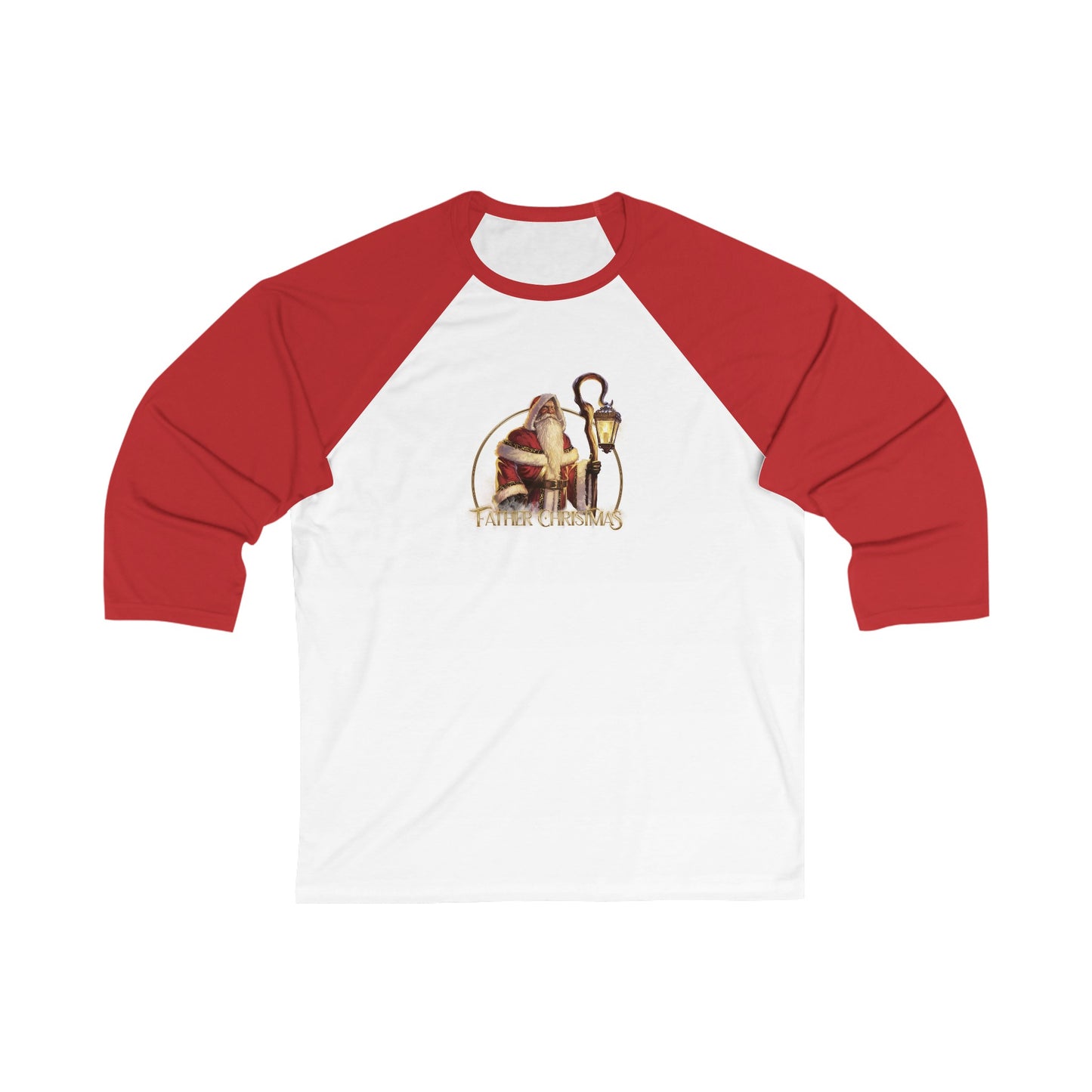 Father Christmas v1 | Figura Obscura | 3\4 Sleeve Baseball T-Shirt