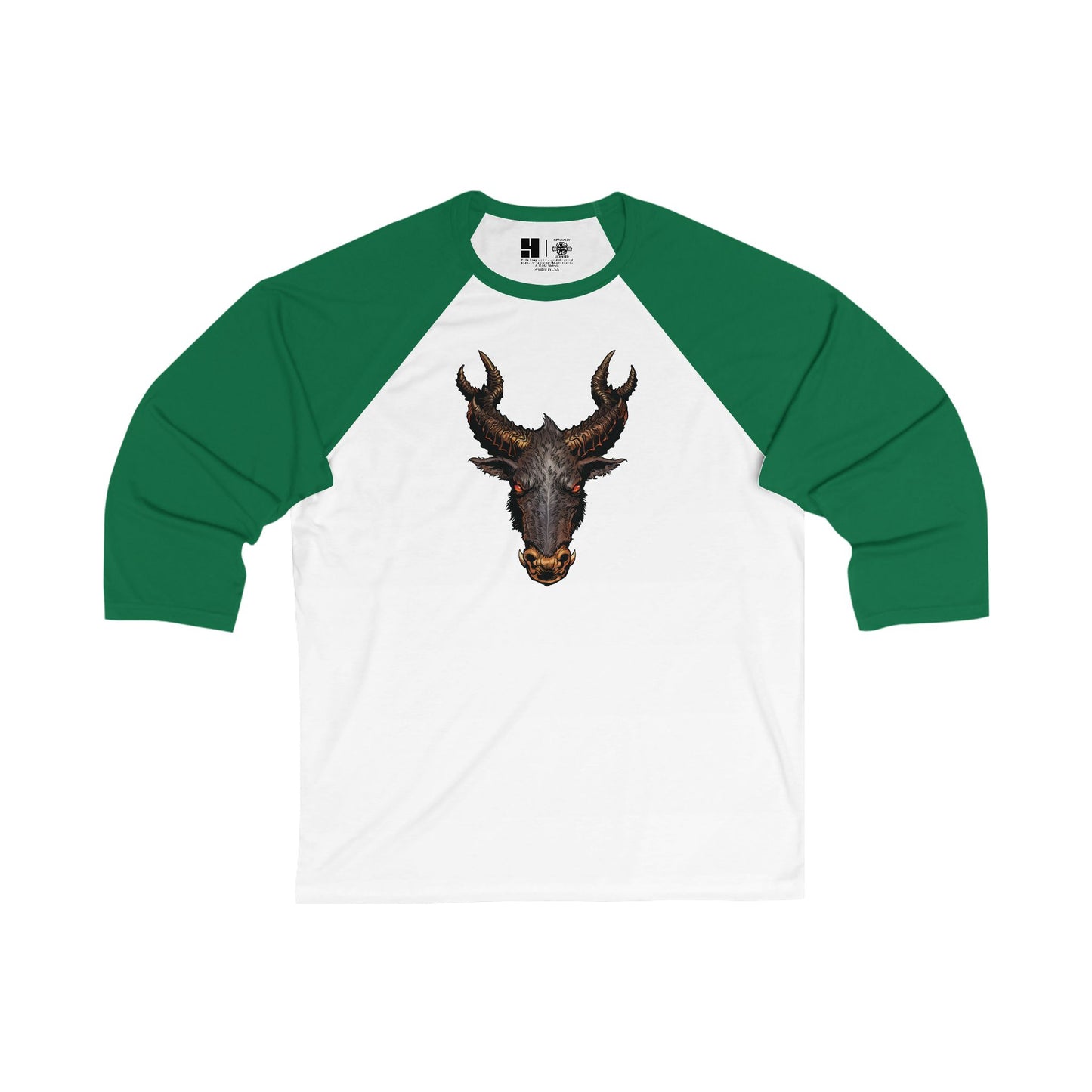 The Jersey Devil | Figura Obscura | 3\4 Sleeve Baseball T-Shirt