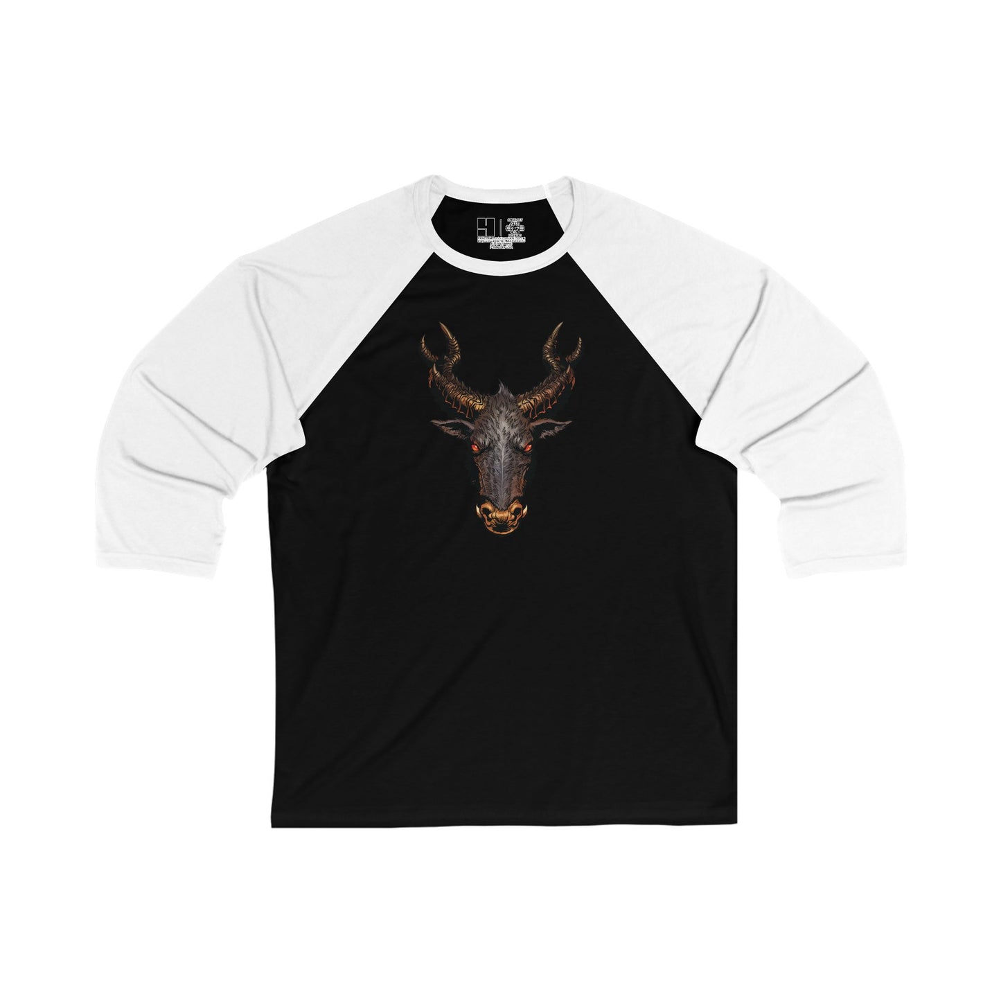 The Jersey Devil | Figura Obscura | 3\4 Sleeve Baseball T-Shirt