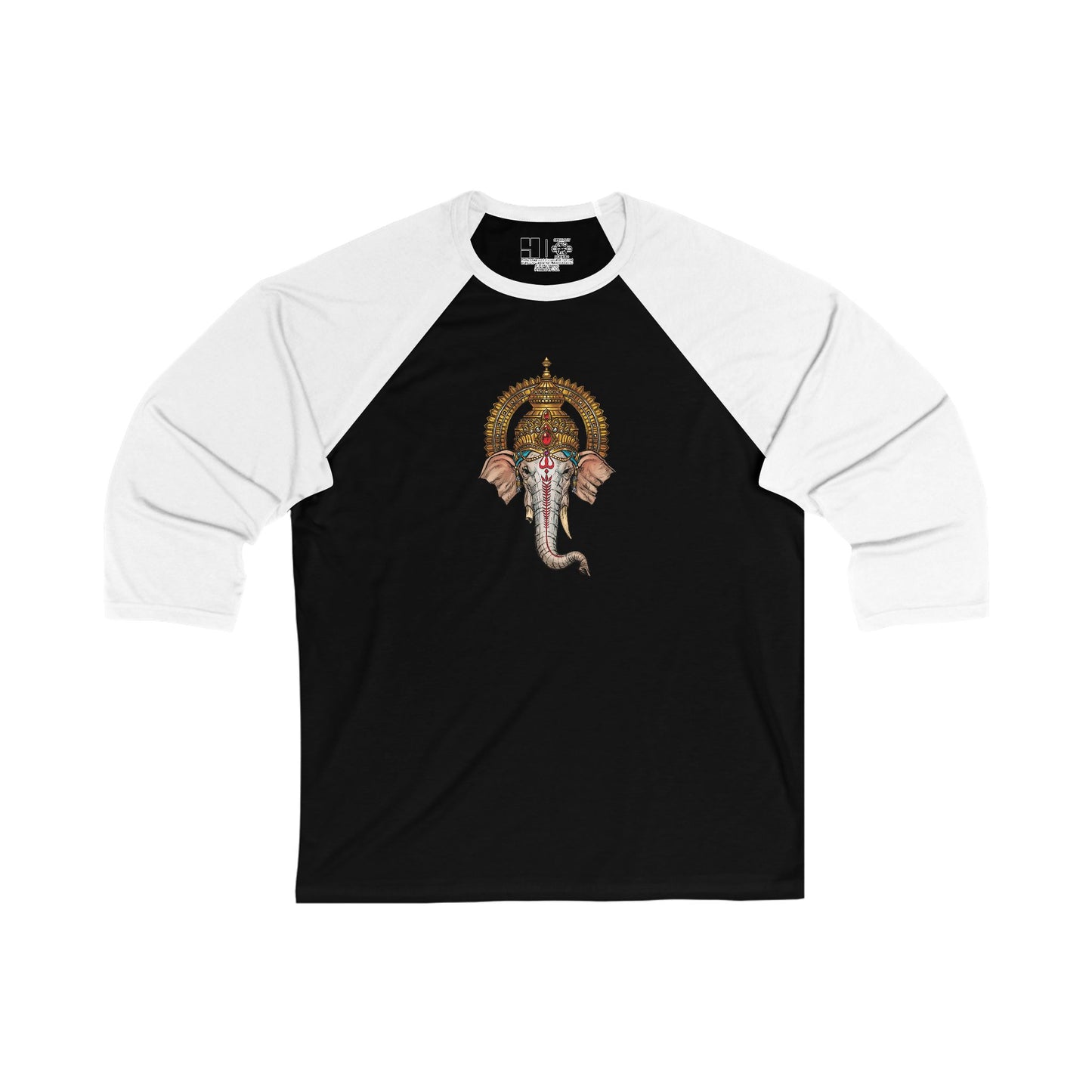 Ganesha | Figura Obscura | 3\4 Sleeve Baseball T-Shirt