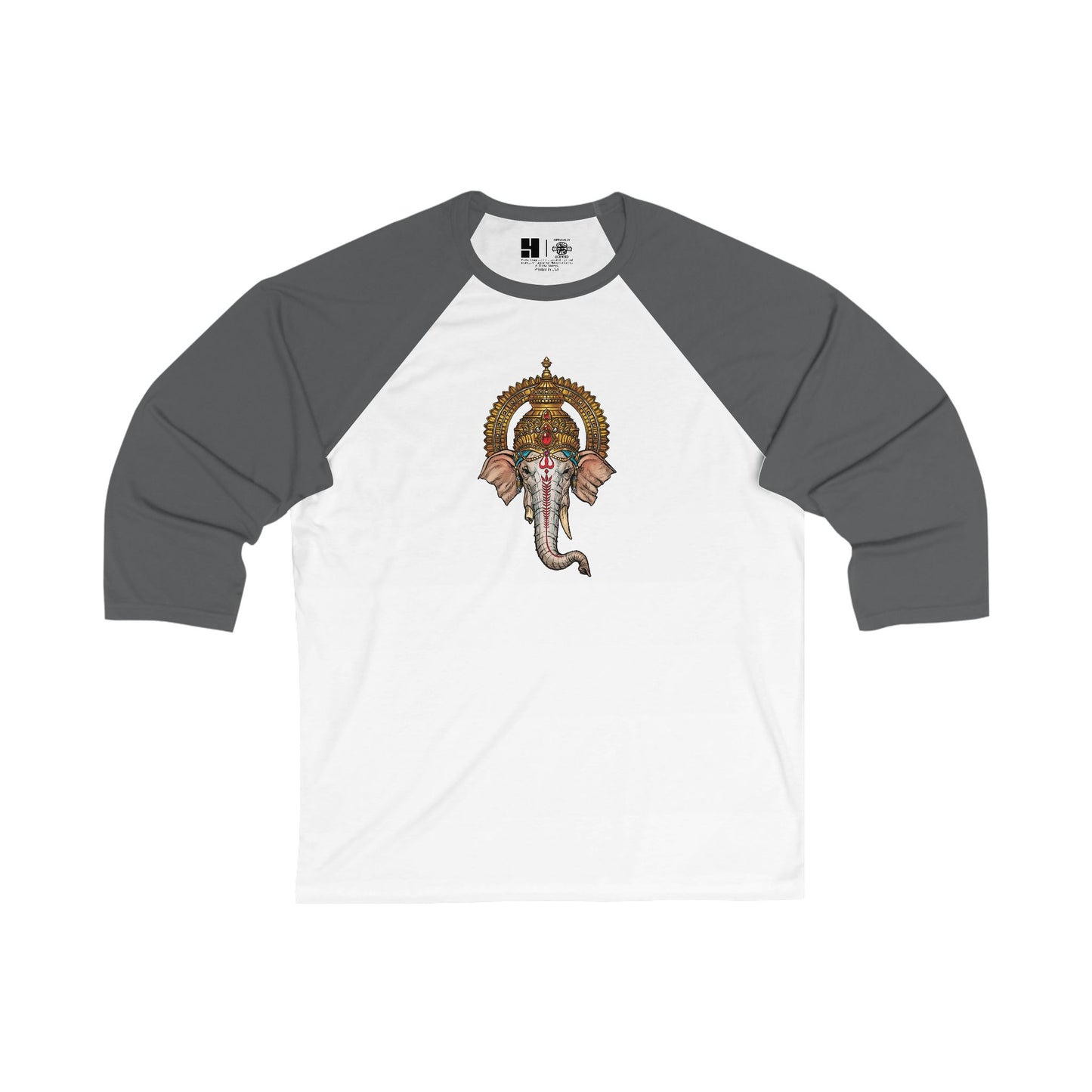 Ganesha | Figura Obscura | 3\4 Sleeve Baseball T-Shirt
