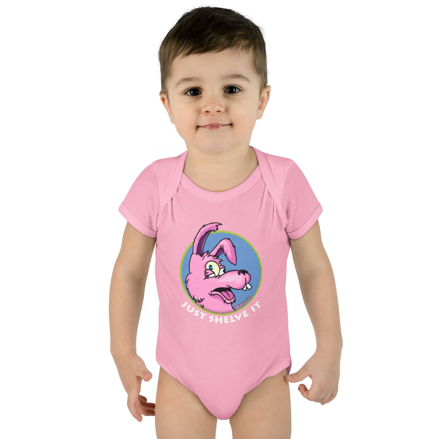 Just Shelve It Logo | Mythic Legions | Fan Art | Baby Bodysuit