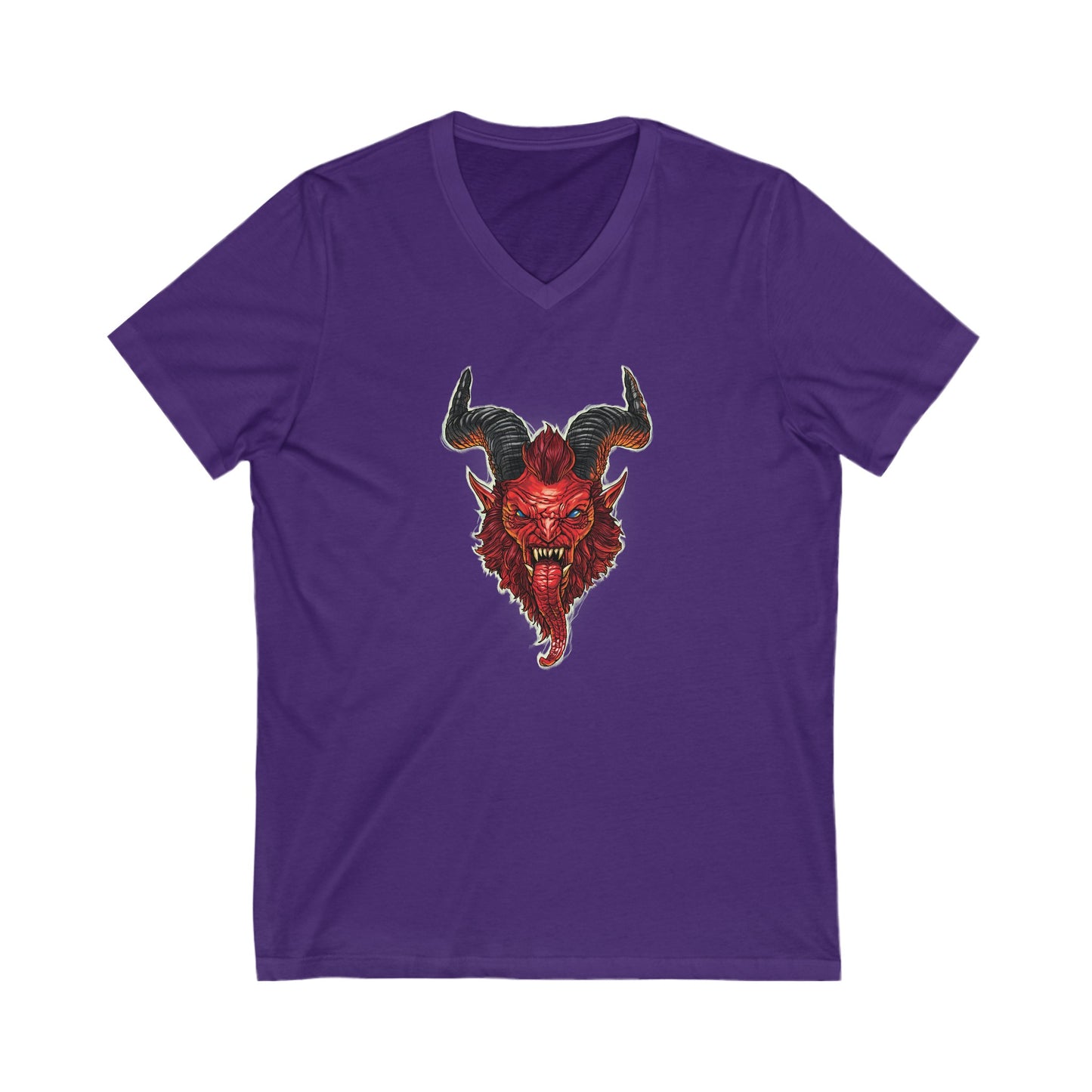 Krampus v2 Red | Figura Obscura | V-Neck T-Shirt