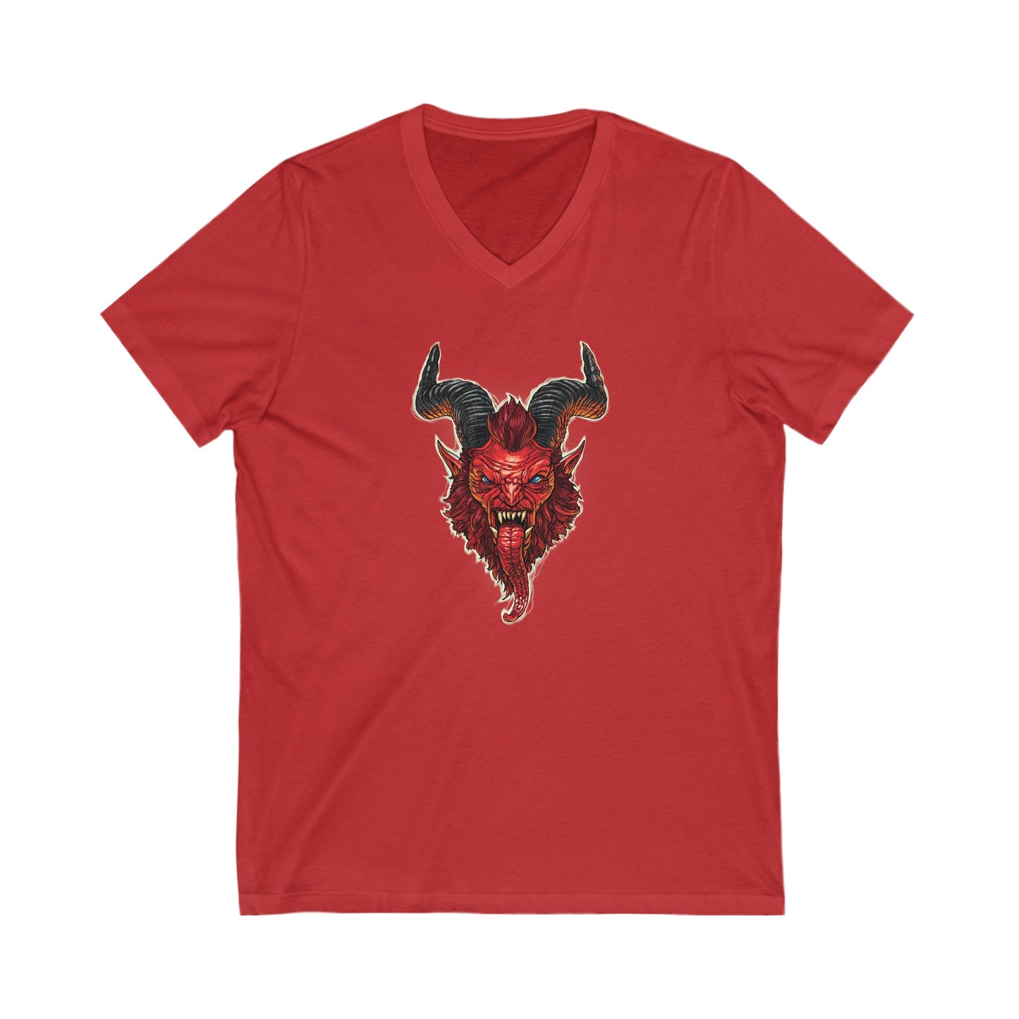Krampus v2 Red | Figura Obscura | V-Neck T-Shirt