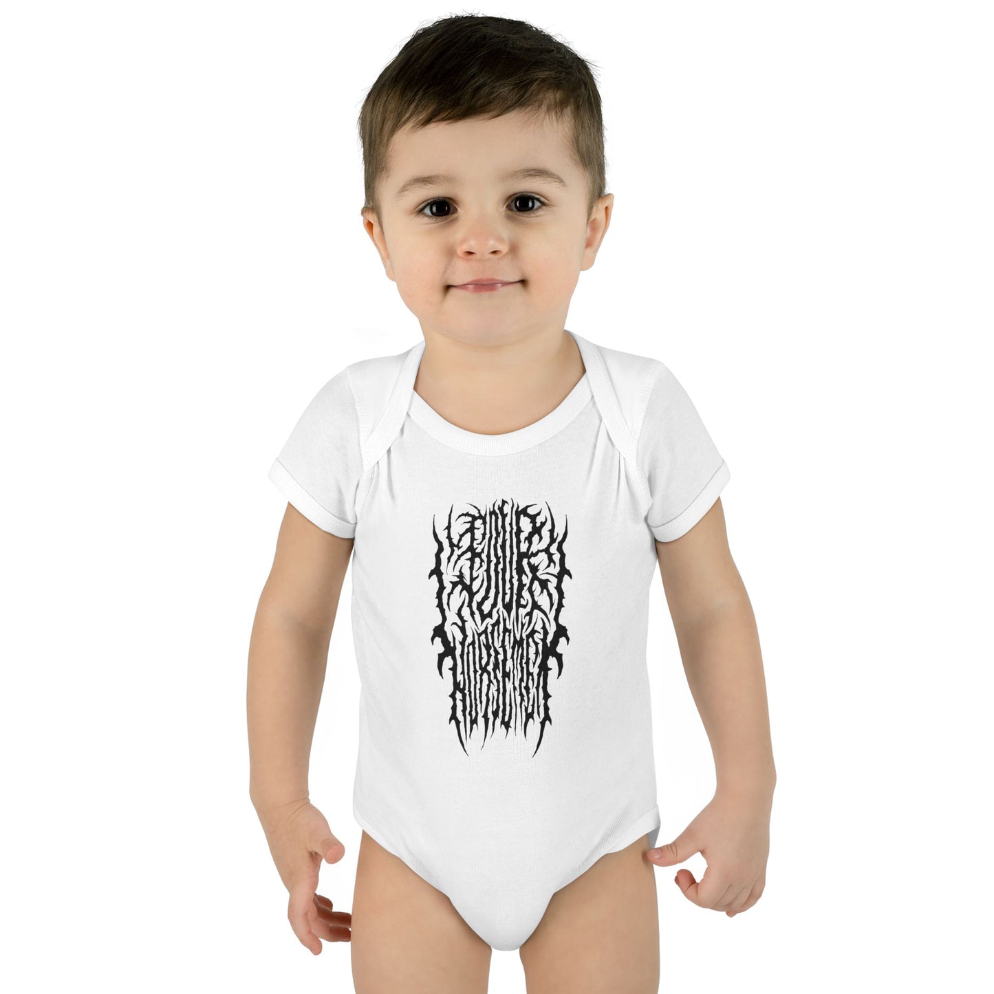4H Metal Logo Black | Mythic Legions | Baby Bodysuit