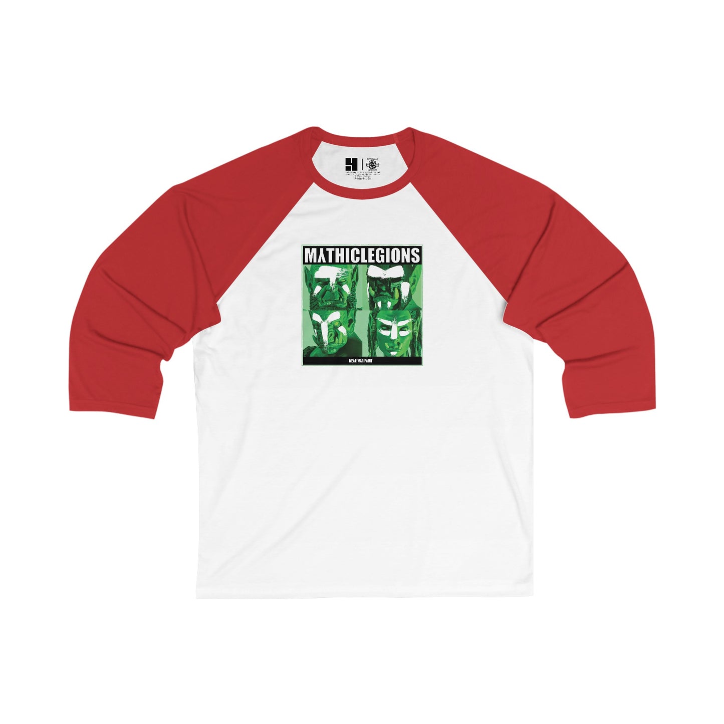 Wear War Paint | Album Homage | Mythic Legions | 3\4 Sleeve Baseball T-Shirt