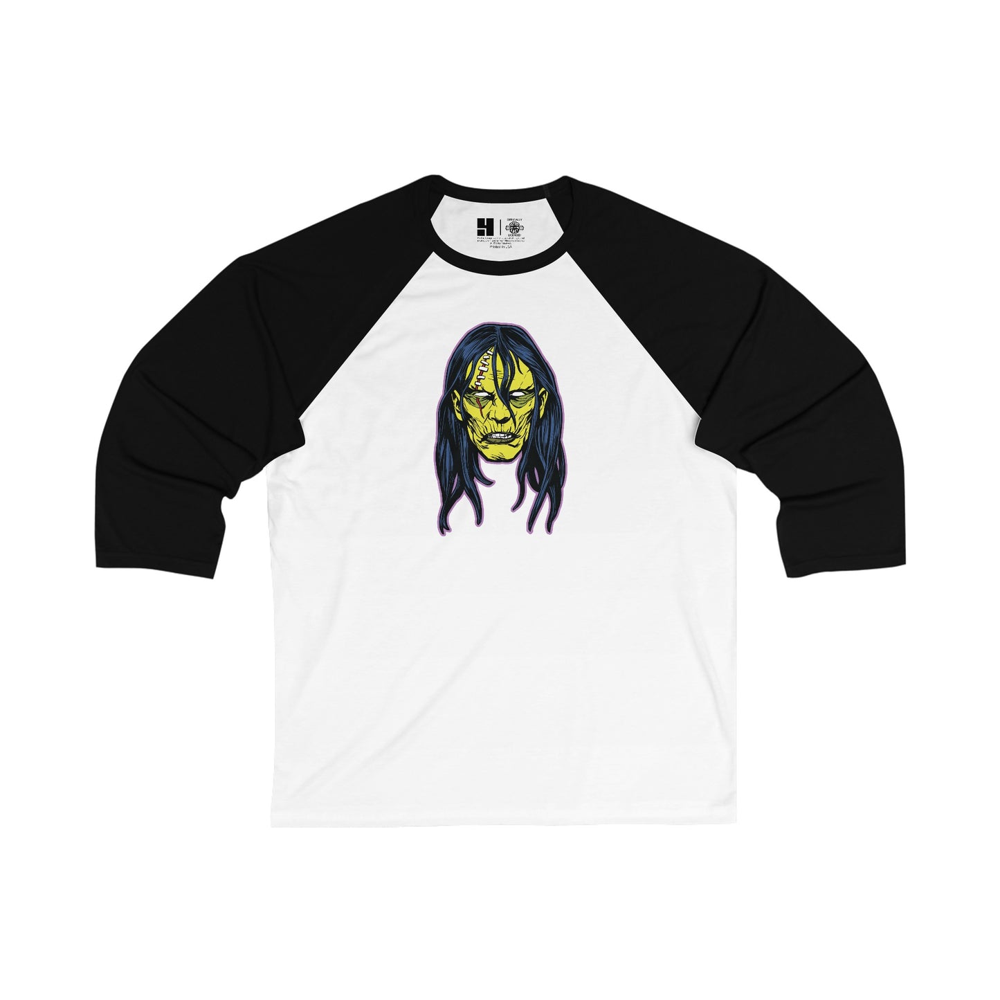 Frankenstein's Creature | Figura Obscura | 3\4 Sleeve Baseball T-Shirt