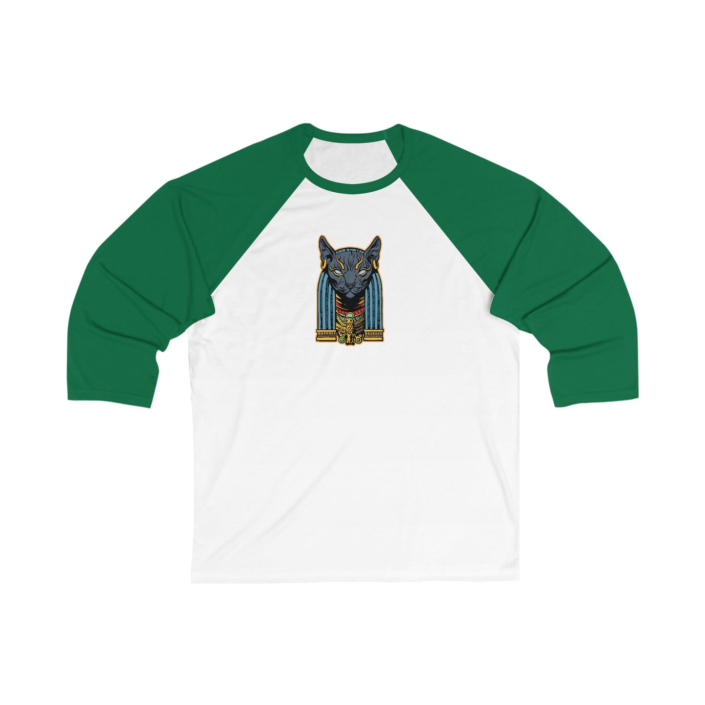 Bastet | Figura Obscura | 3\4 Sleeve Baseball T-Shirt