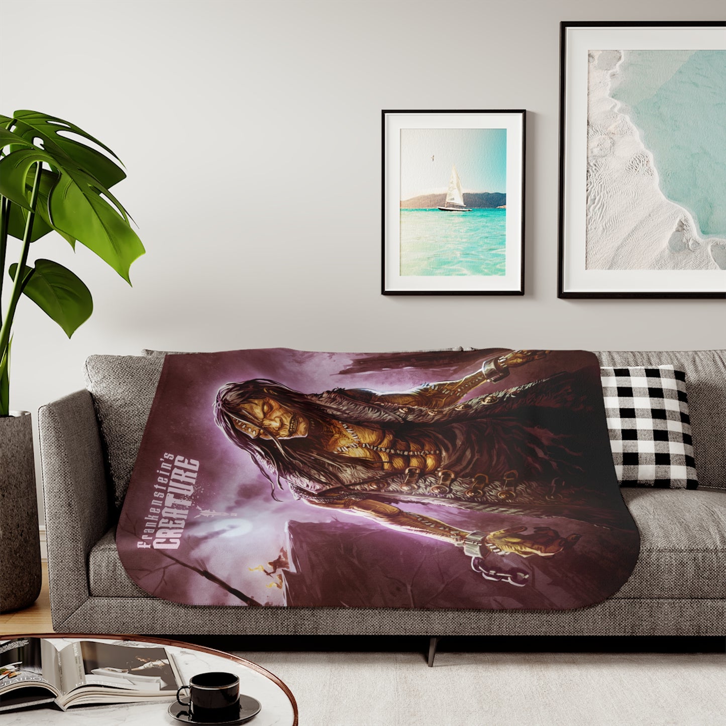 Frankenstein's Creature | Figura Obscura | Sherpa Blanket