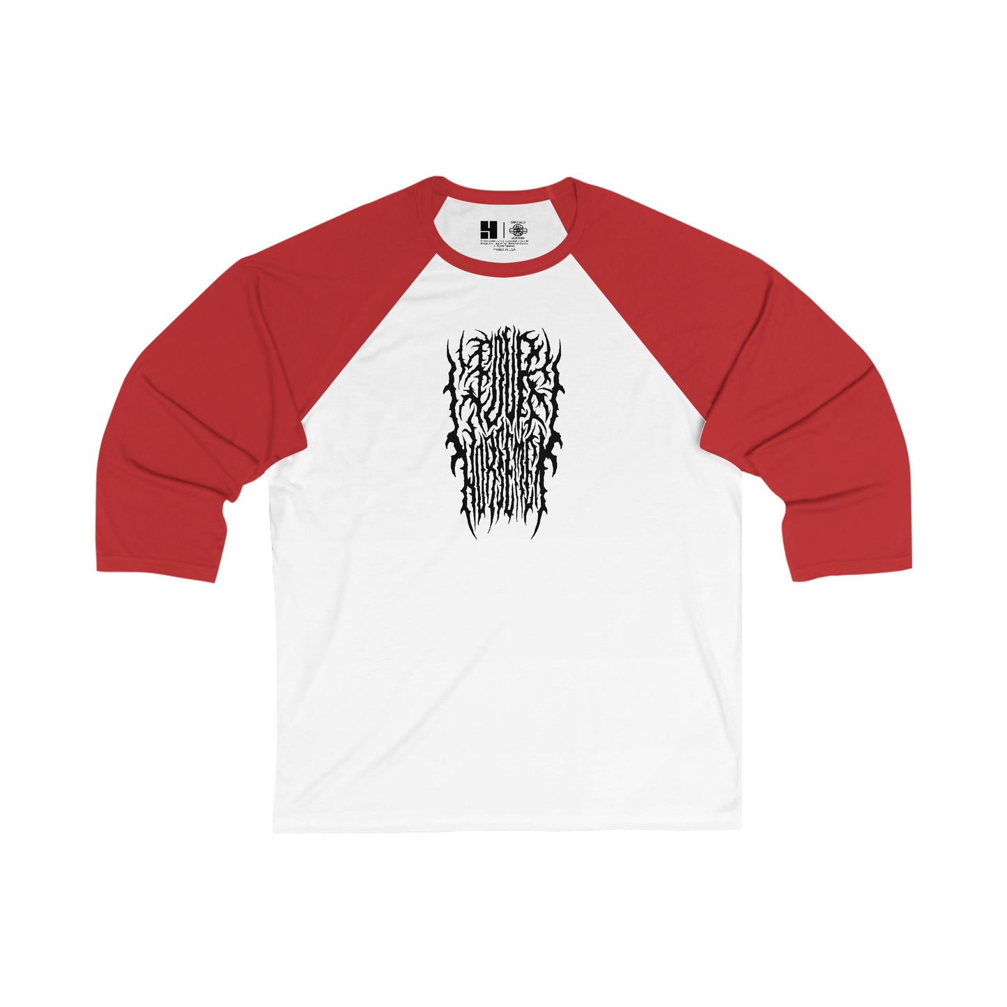 4H Metal Logo Black | Mythic Legions | 3\4 Sleeve Baseball T-Shirt