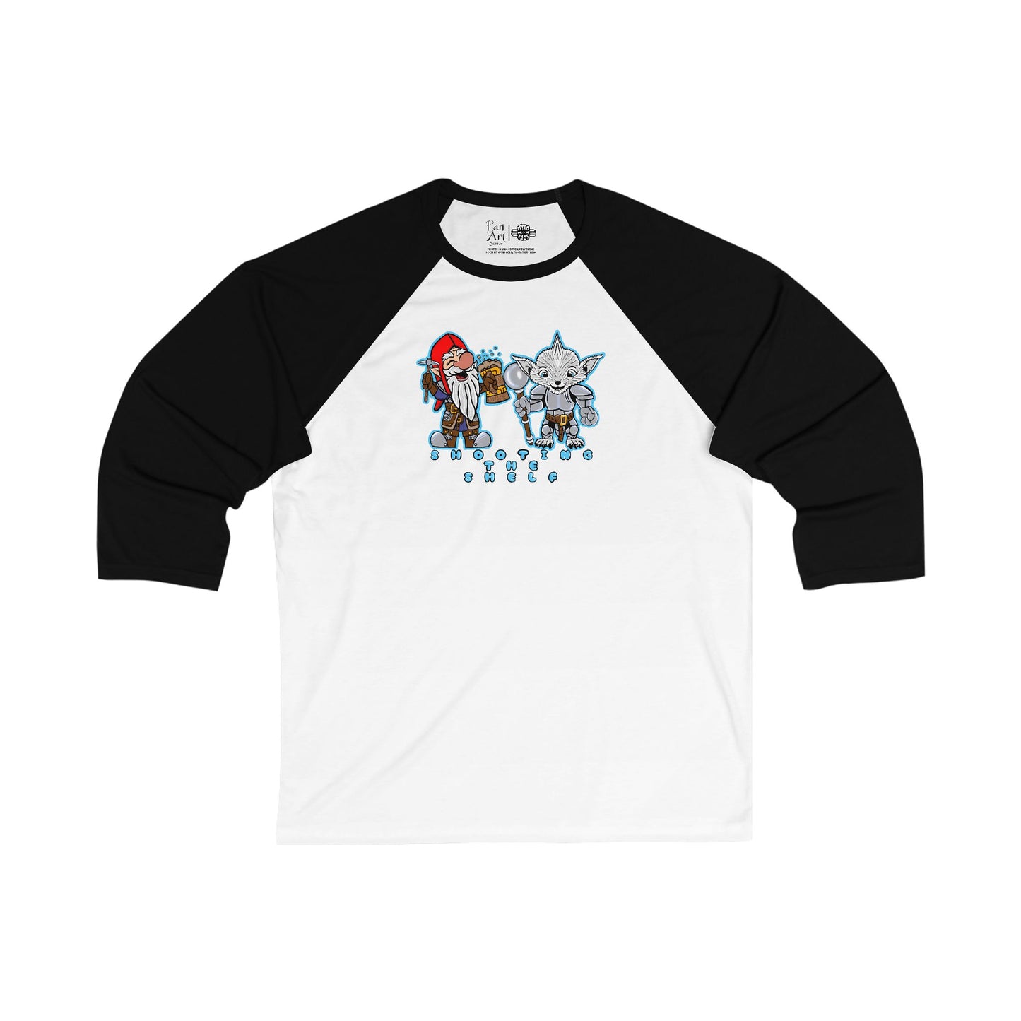 Shooting the Shelf | Mythic Legions | Fan Art | 3\4 Sleeve Baseball T-Shirt