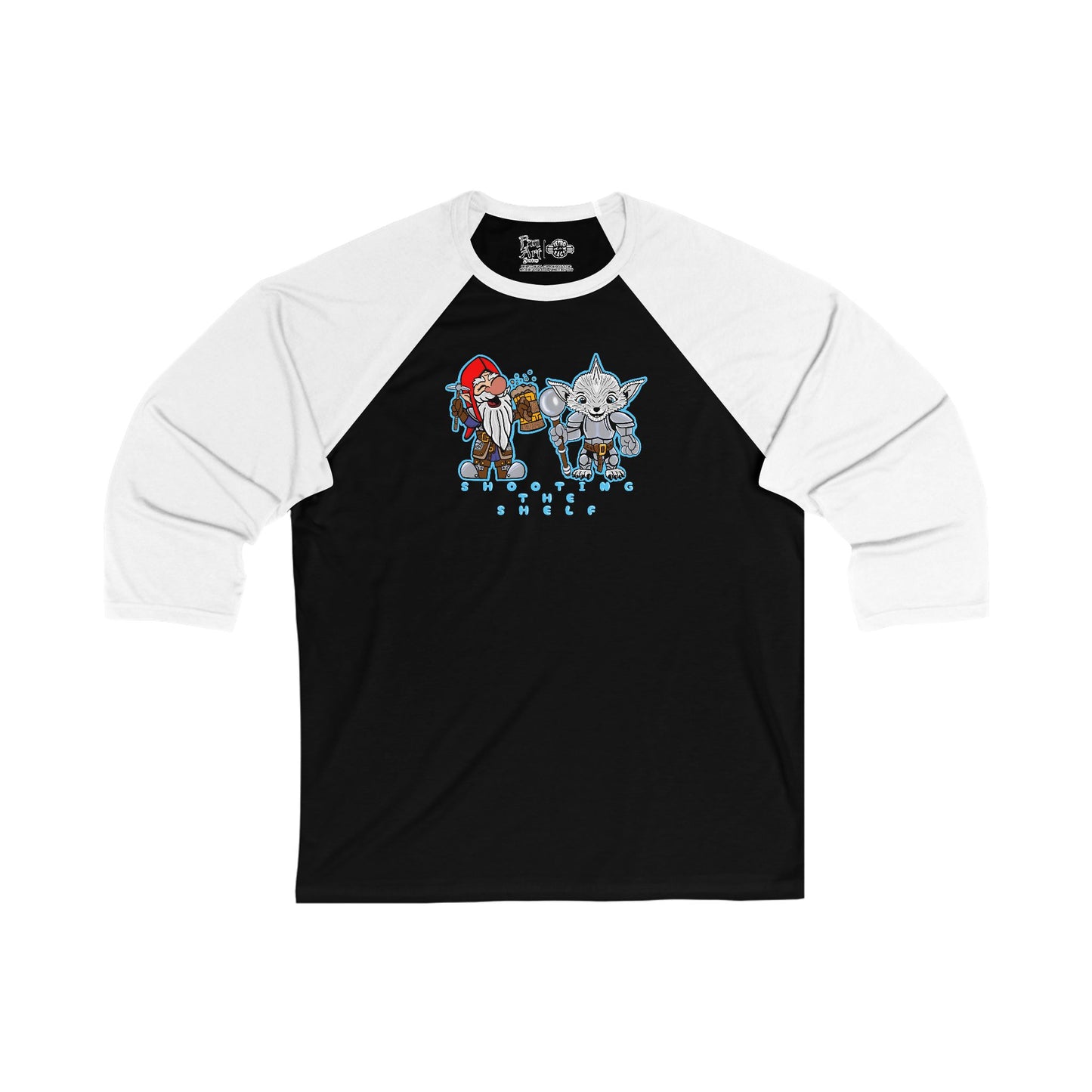 Shooting the Shelf | Mythic Legions | Fan Art | 3\4 Sleeve Baseball T-Shirt