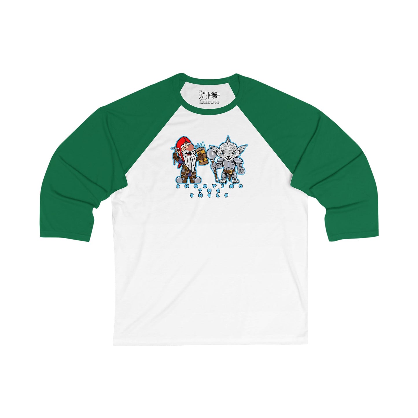 Shooting the Shelf | Mythic Legions | Fan Art | 3\4 Sleeve Baseball T-Shirt