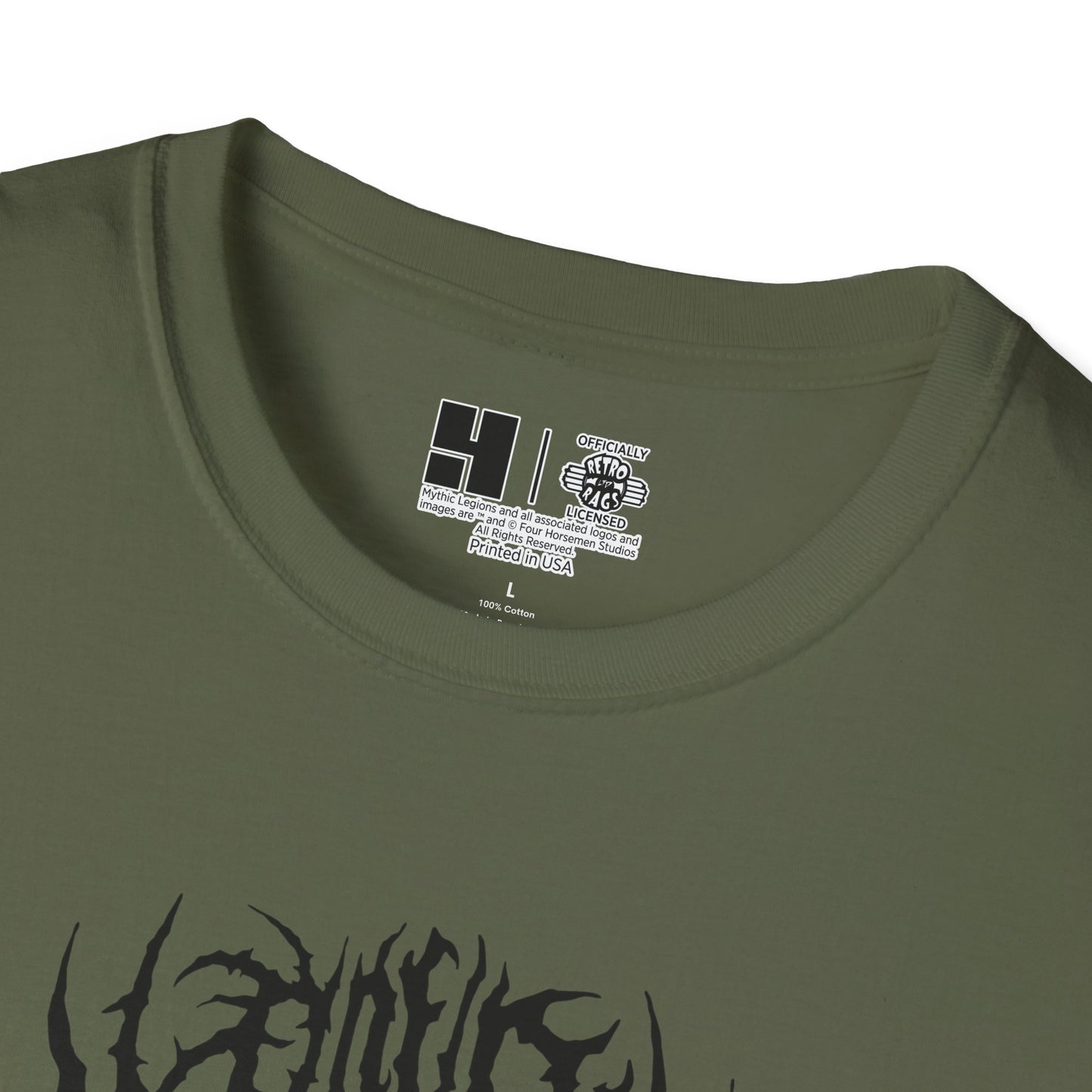 4H Metal Logo Black | Mythic Legions | Soft T-Shirt