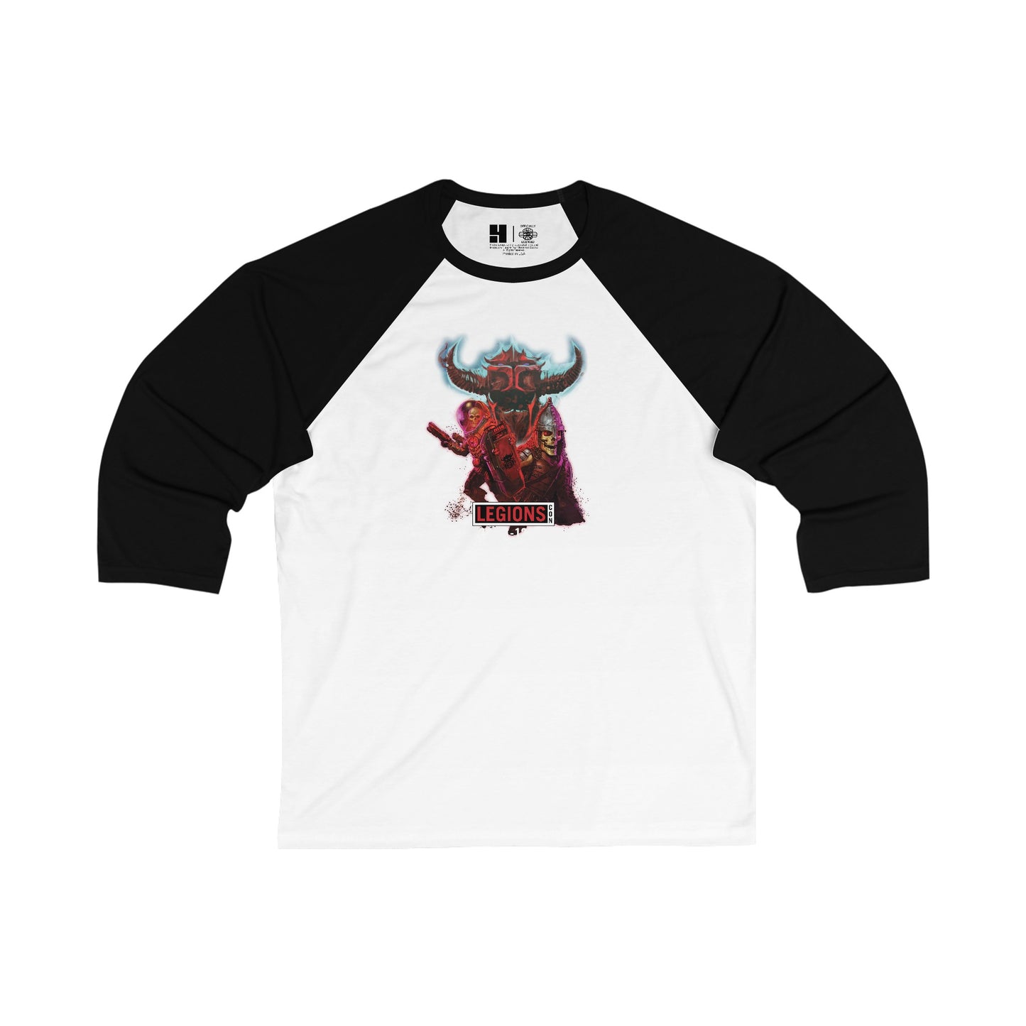 Wal-torr the Mad & Vorgus | LegionsCon | Cosmic & Mythic Legions | 3\4 Sleeve Baseball T-Shirt