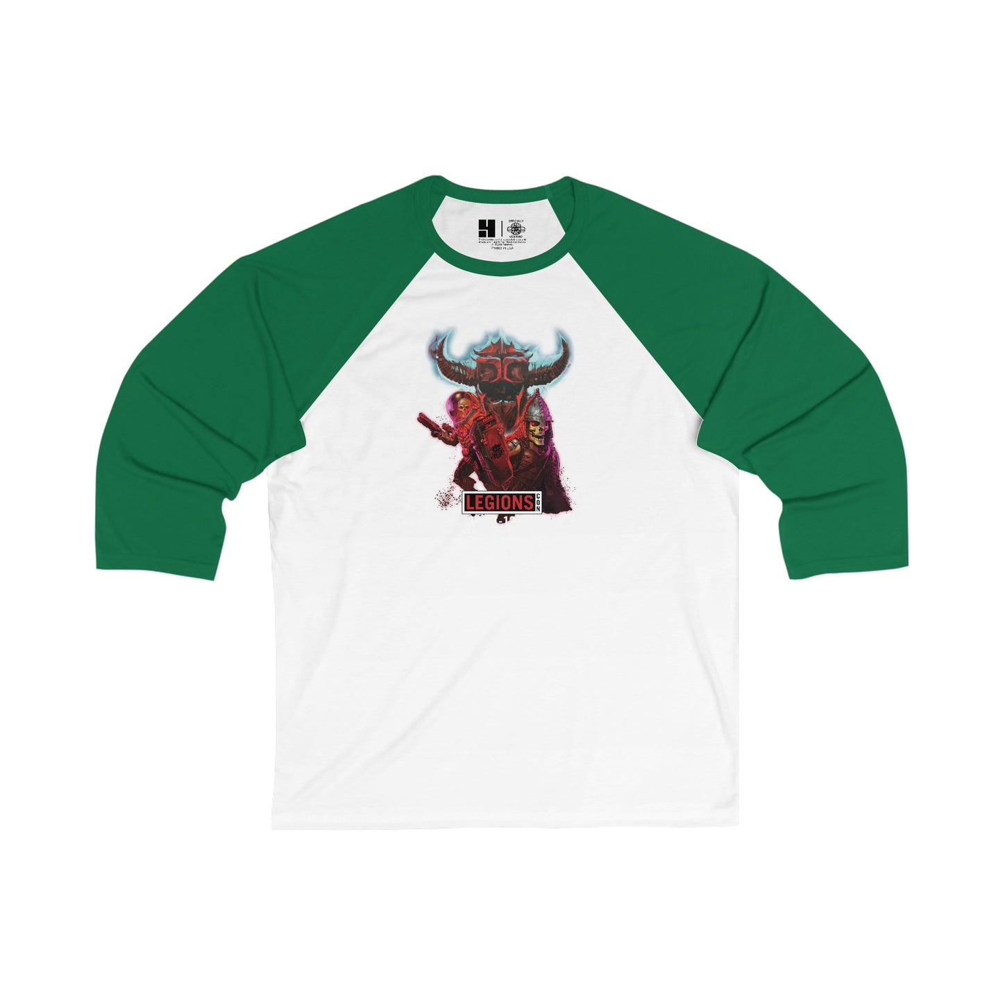 Wal-torr the Mad & Vorgus | LegionsCon | Cosmic & Mythic Legions | 3\4 Sleeve Baseball T-Shirt