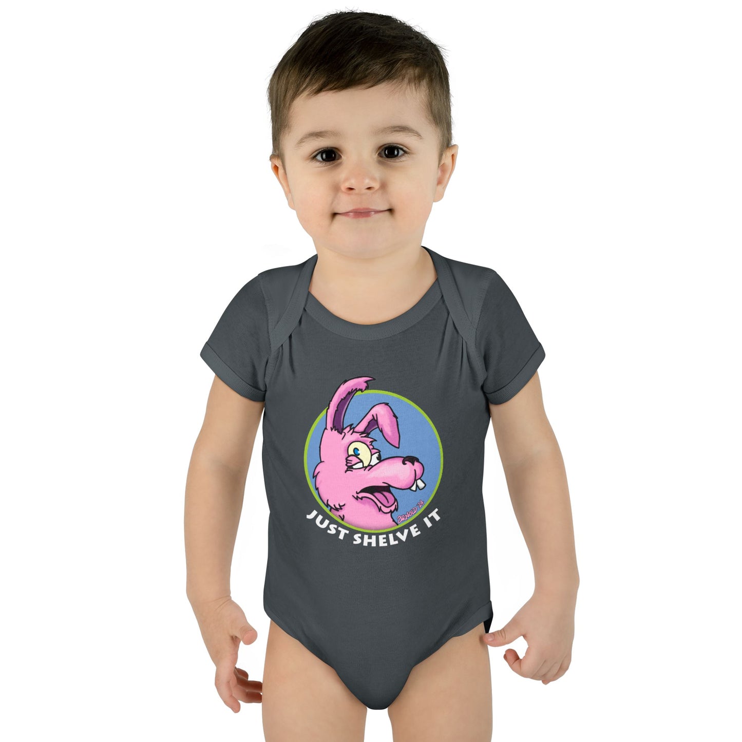 Just Shelve It Logo | Mythic Legions | Fan Art | Baby Bodysuit