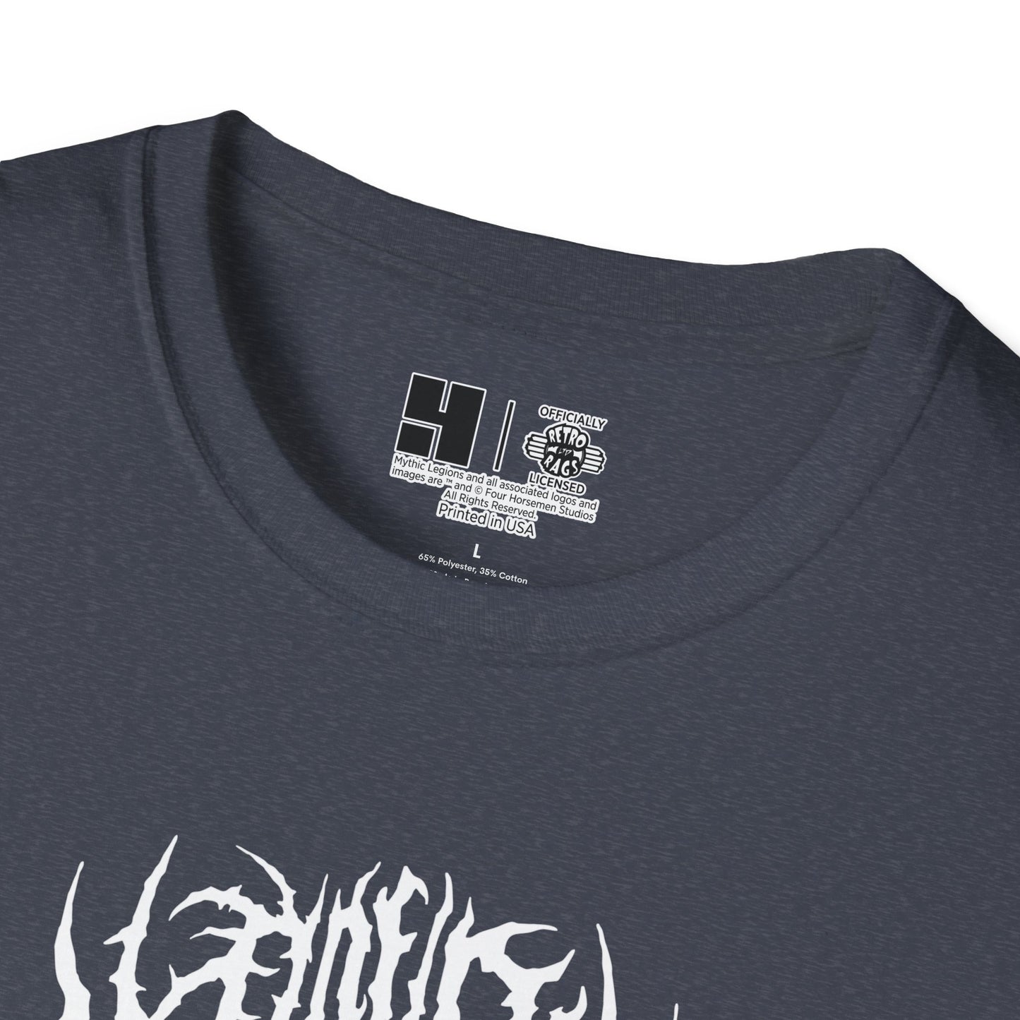 4H Metal Logo White | Mythic Legions | Soft T-Shirt