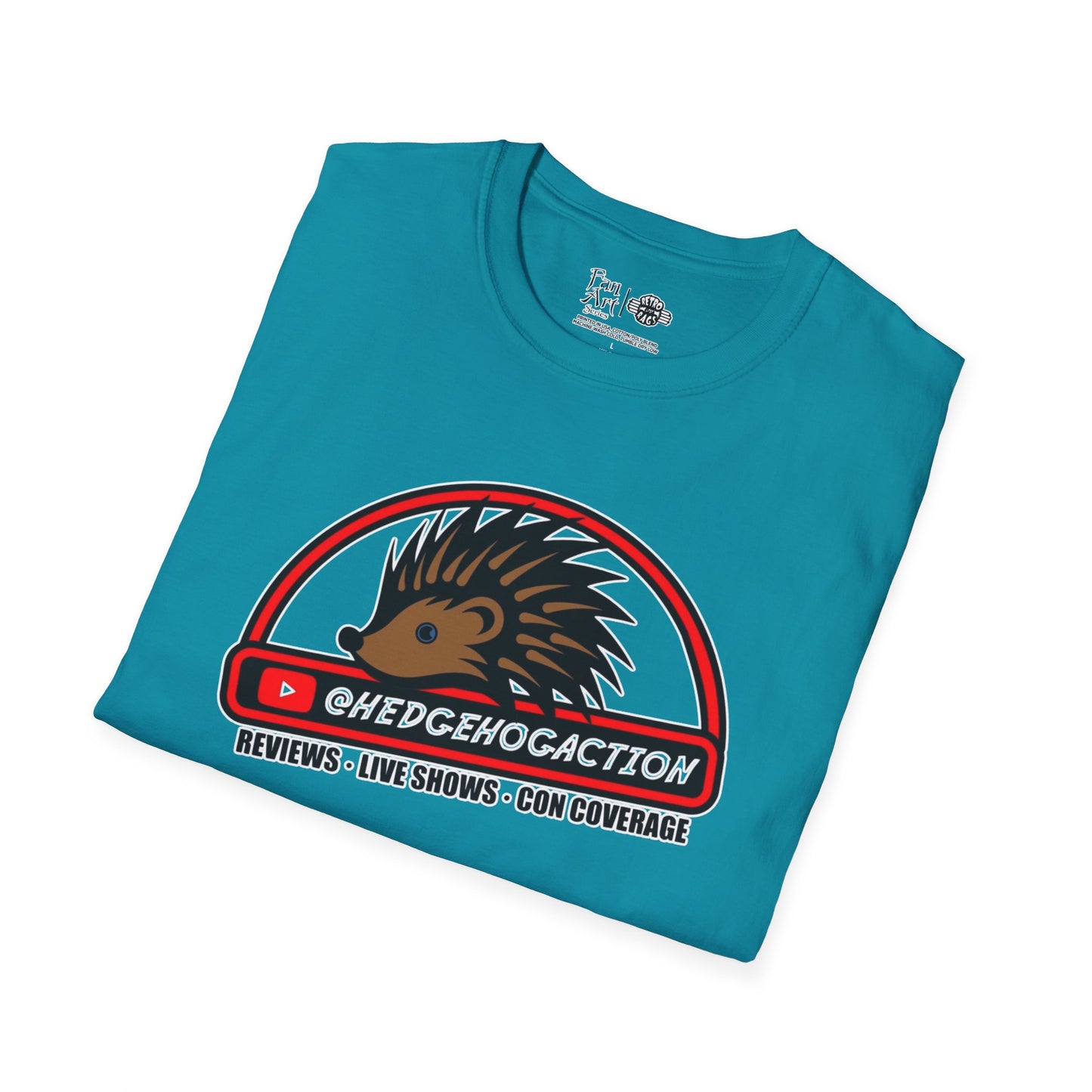 Hedgehog Action Logo | Mythic Legions | Fan Art | Soft T-Shirt