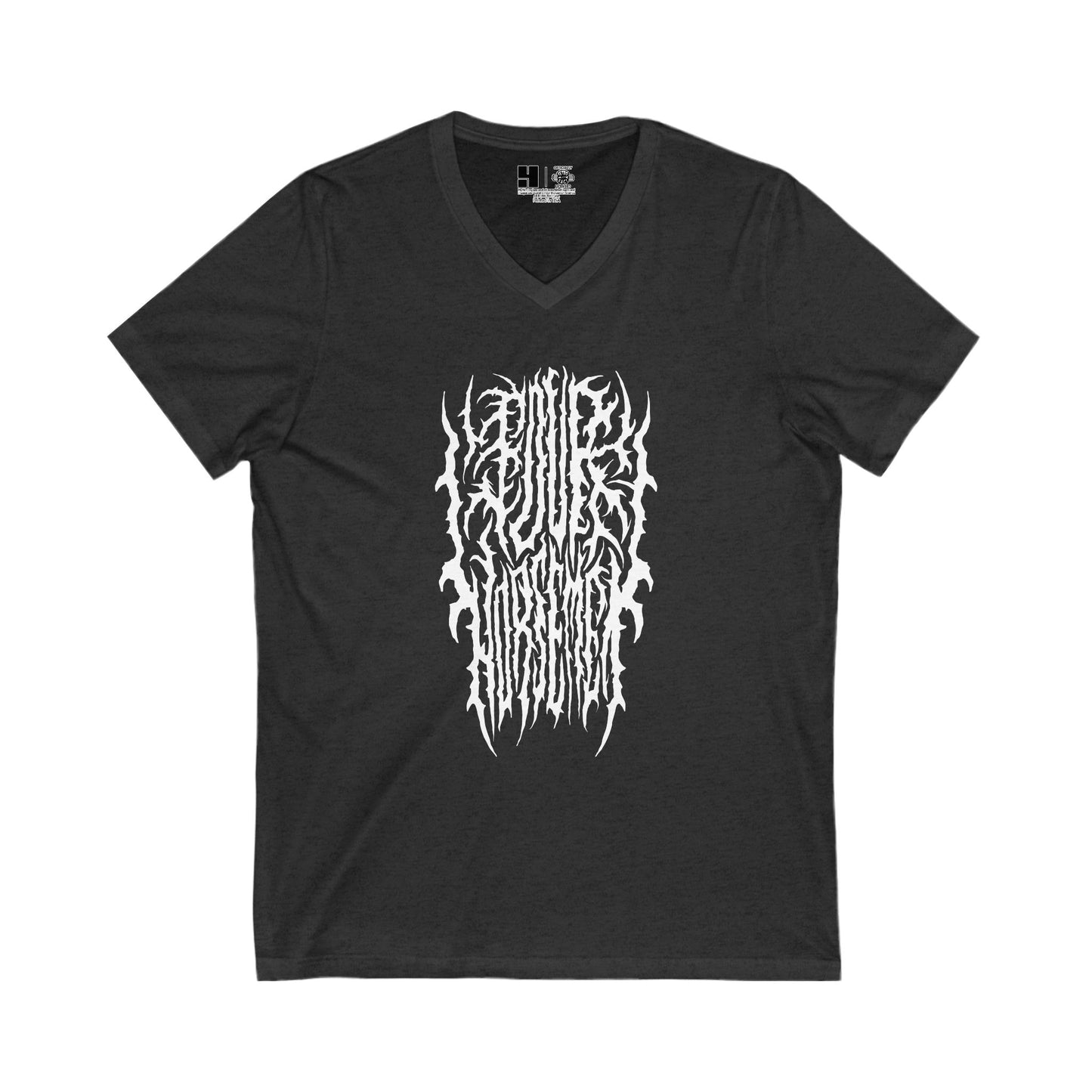 4H Metal Logo White | Mythic Legions | V-Neck T-Shirt