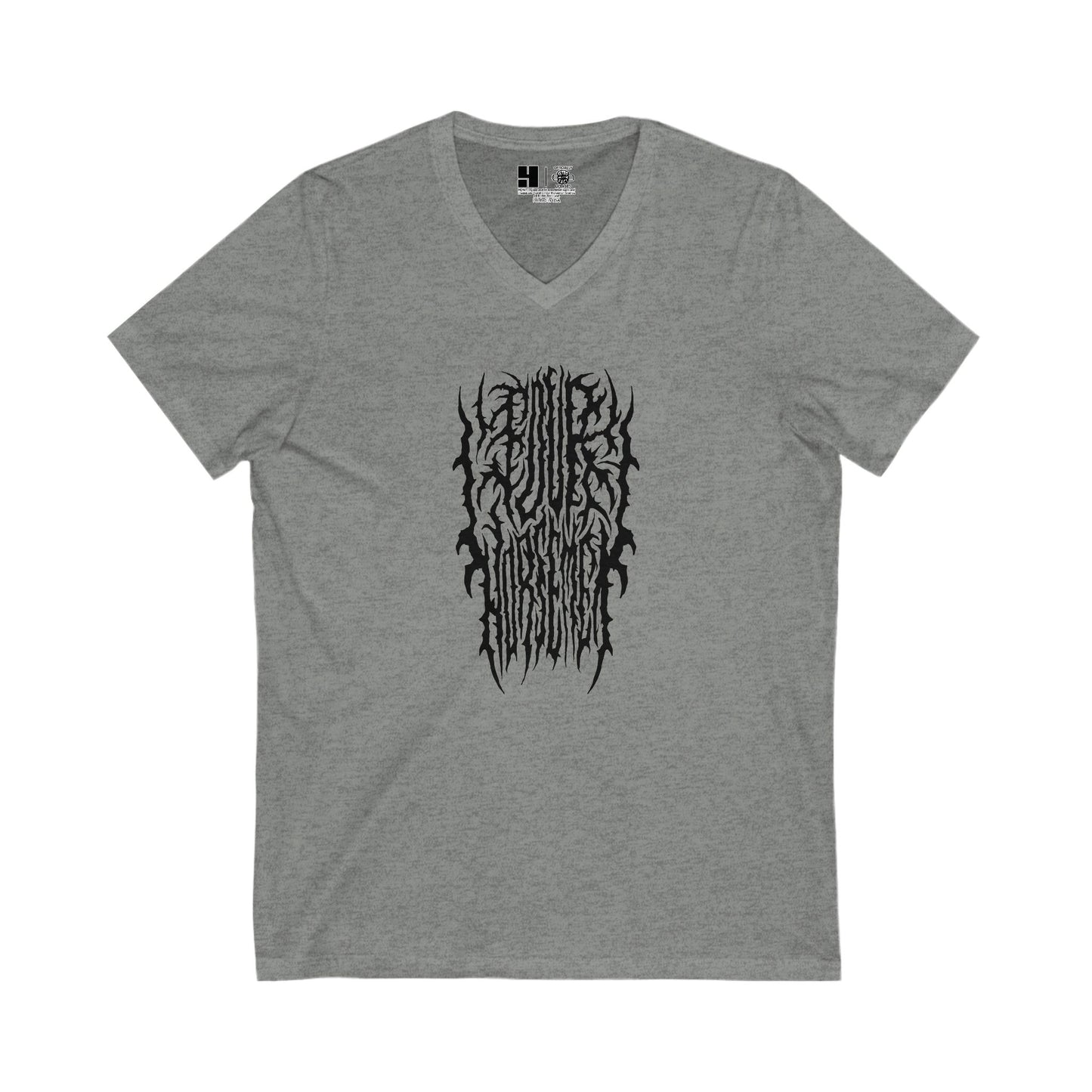 4H Metal Logo Black | Mythic Legions | V-Neck T-Shirt