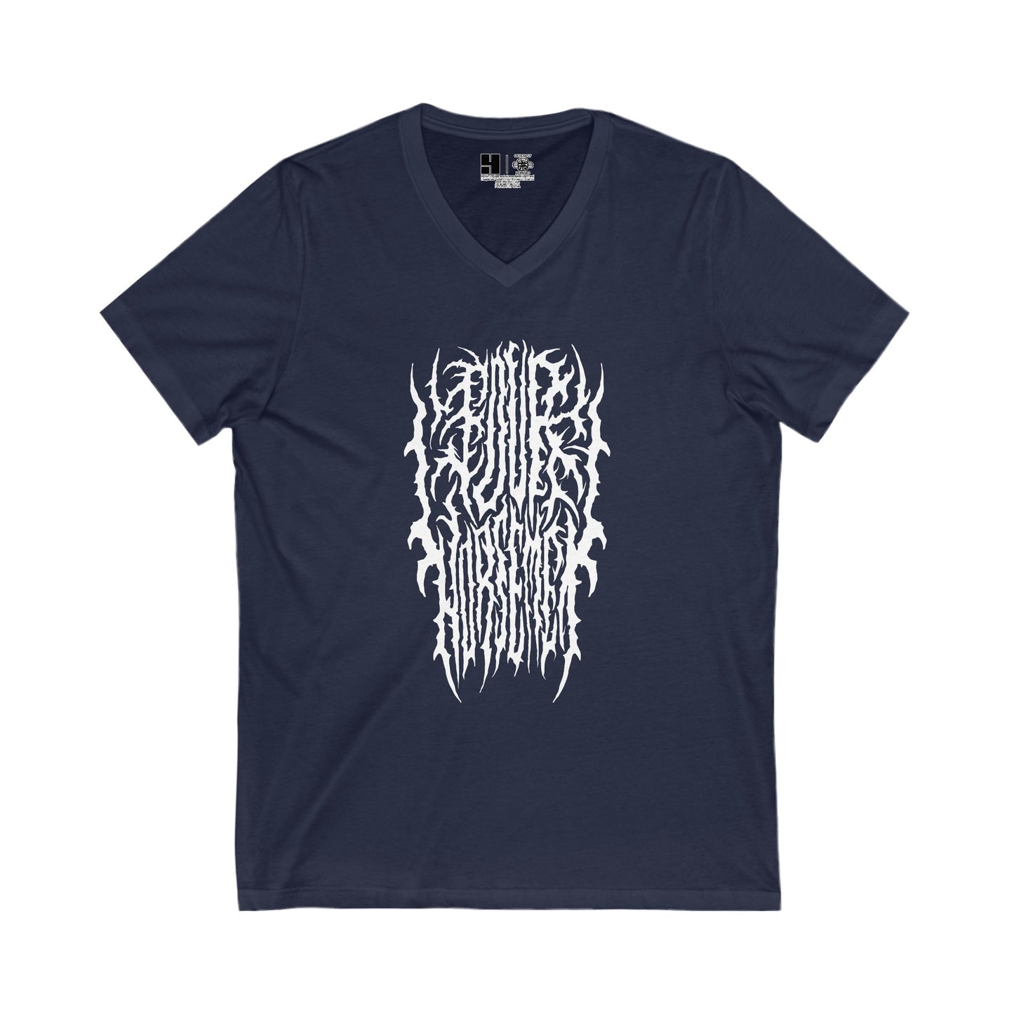 4H Metal Logo White | Mythic Legions | V-Neck T-Shirt