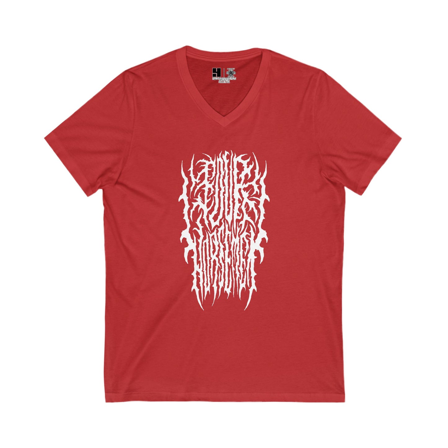 4H Metal Logo White | Mythic Legions | V-Neck T-Shirt