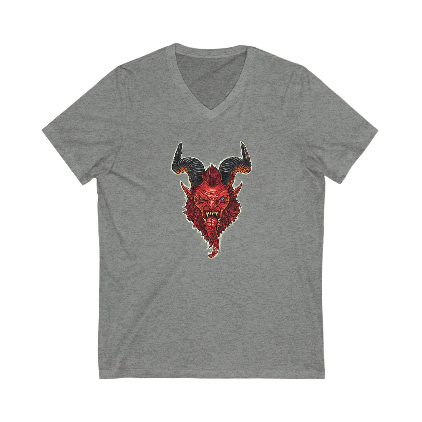 Krampus v2 Red | Figura Obscura | V-Neck T-Shirt