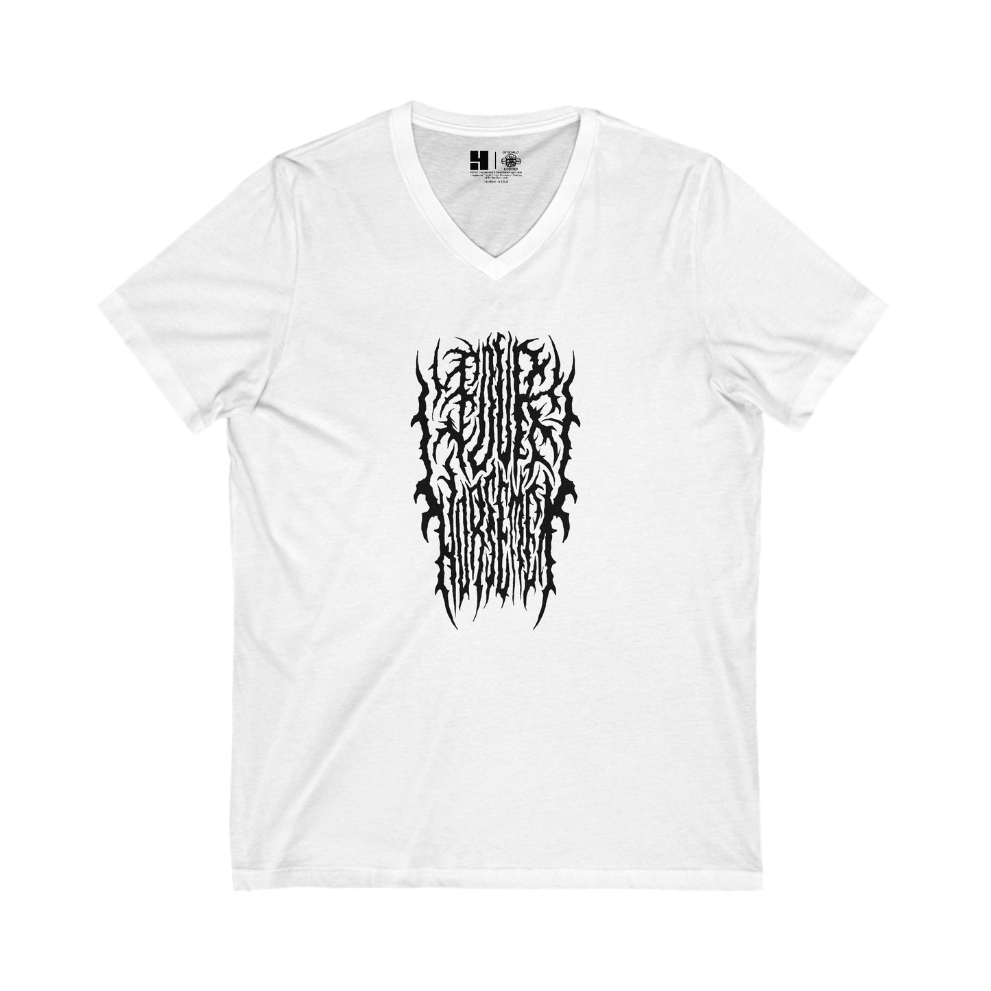 4H Metal Logo Black | Mythic Legions | V-Neck T-Shirt