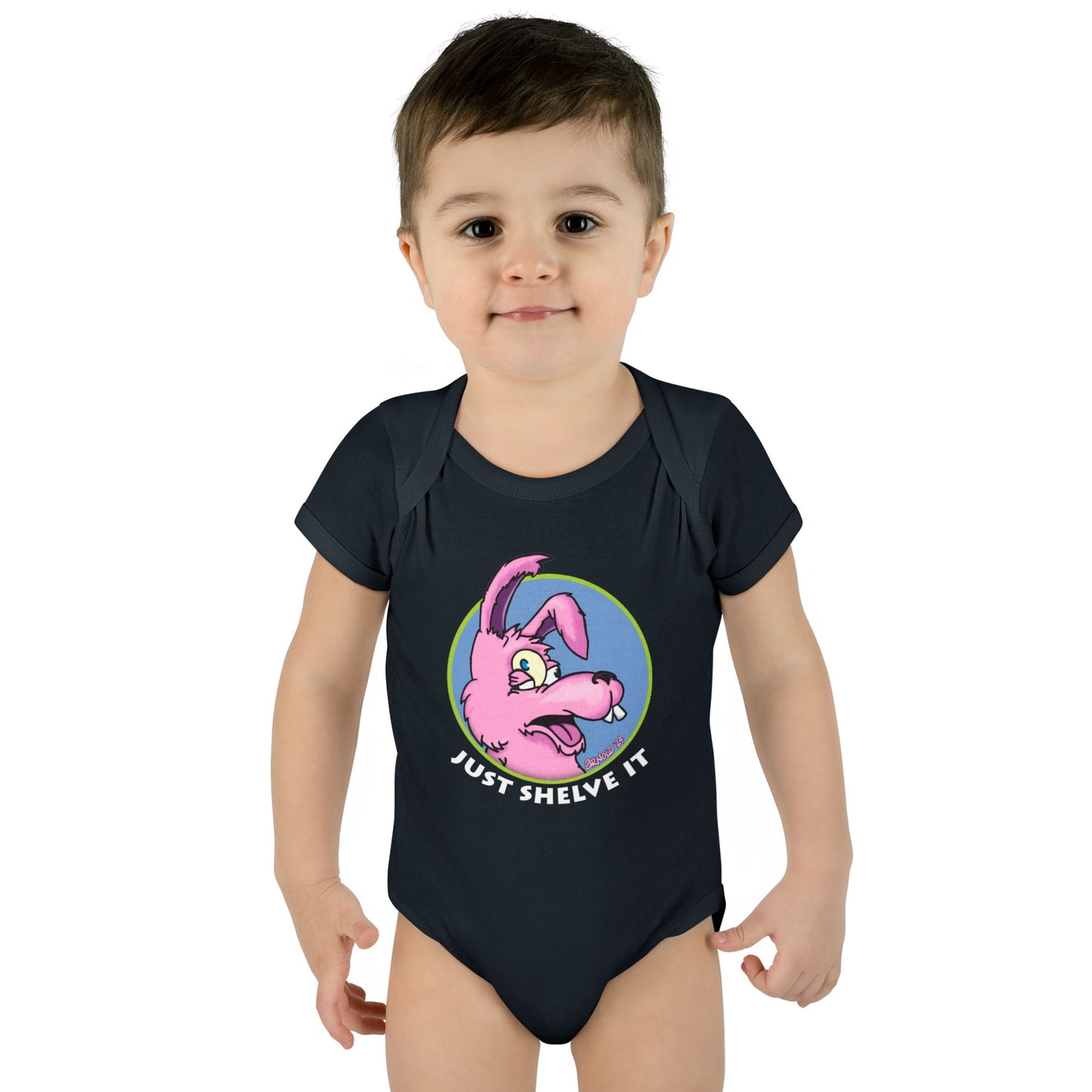 Just Shelve It Logo | Mythic Legions | Fan Art | Baby Bodysuit