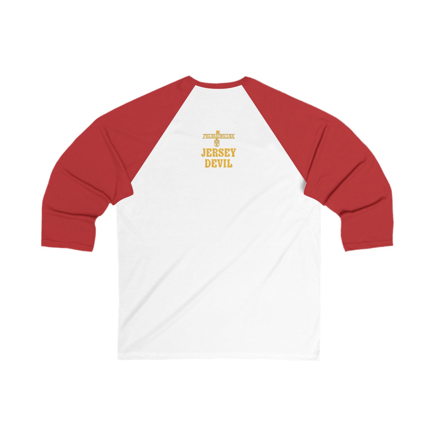 The Jersey Devil | Figura Obscura | 3\4 Sleeve Baseball T-Shirt