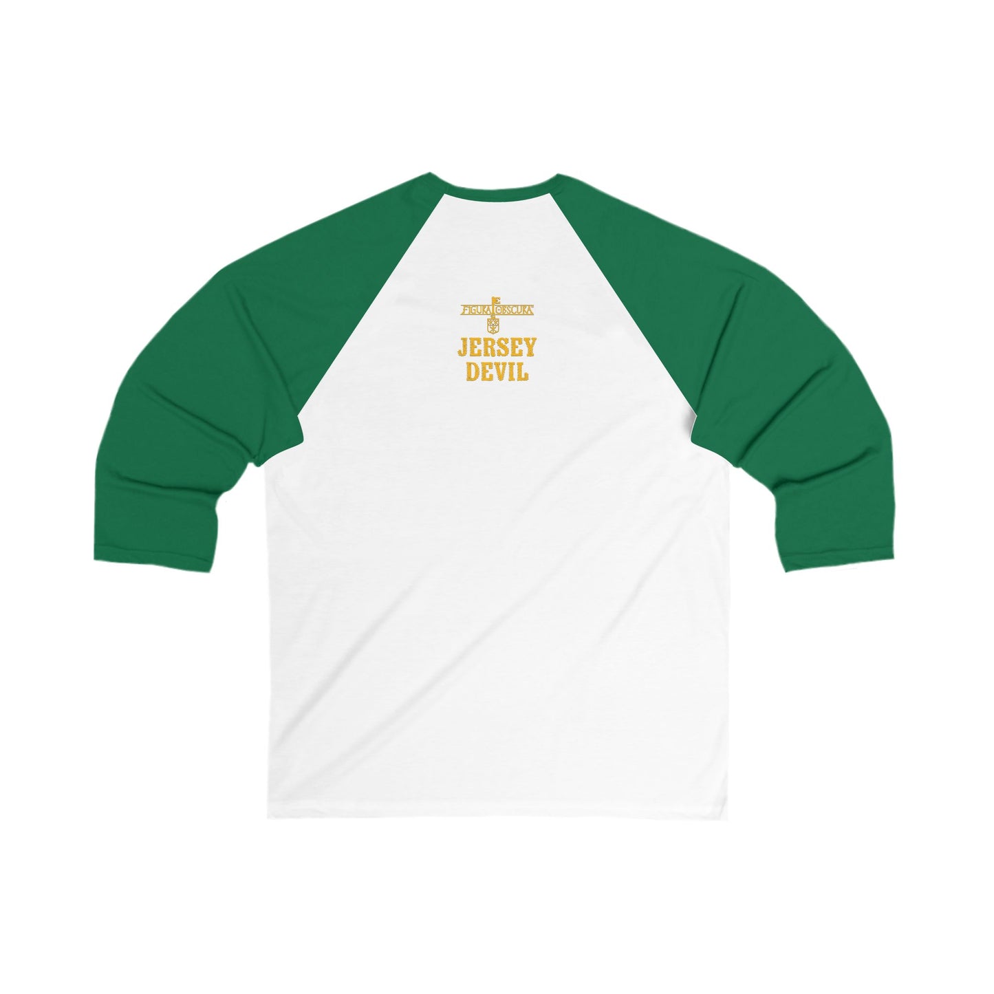The Jersey Devil | Figura Obscura | 3\4 Sleeve Baseball T-Shirt