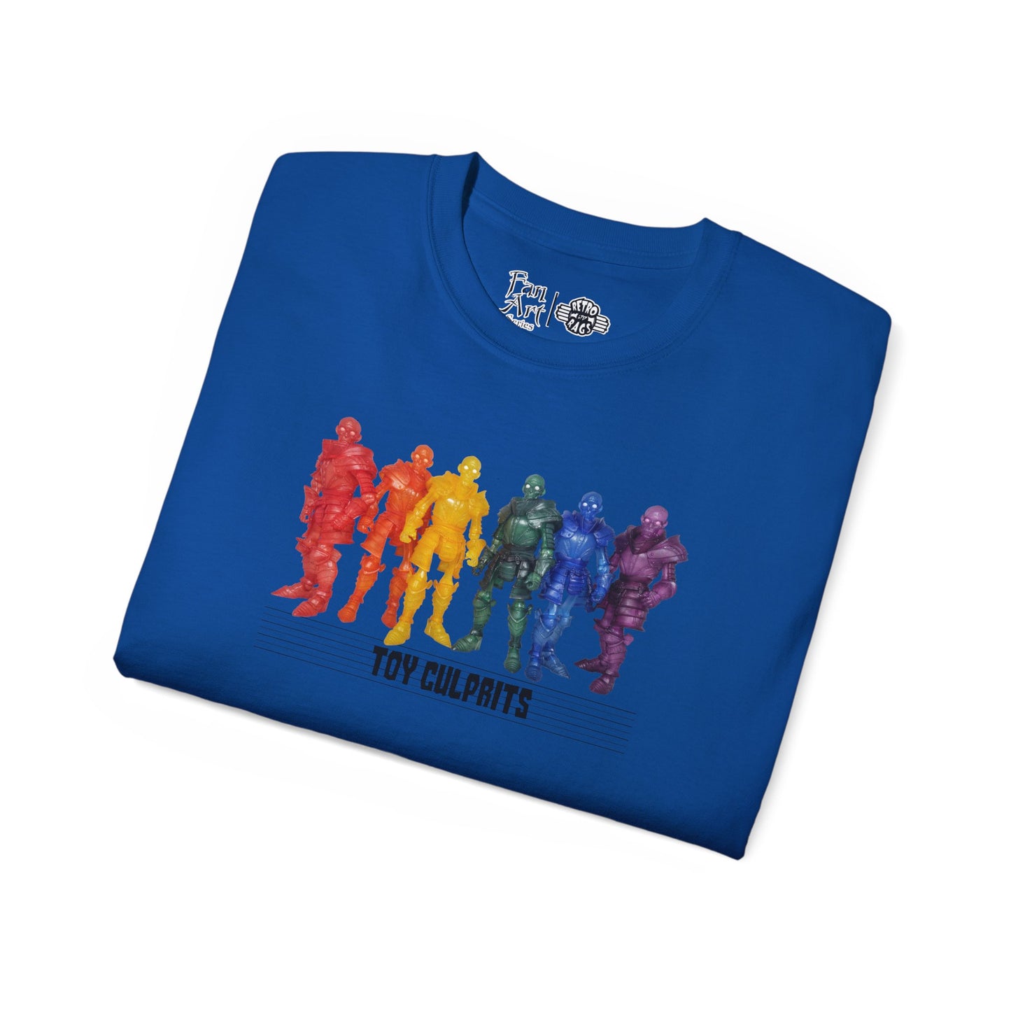 Rainbow Ghosts w/ Toy Culprits Black Logo | Mythic Legions | Fan Art | Standard T-Shirt