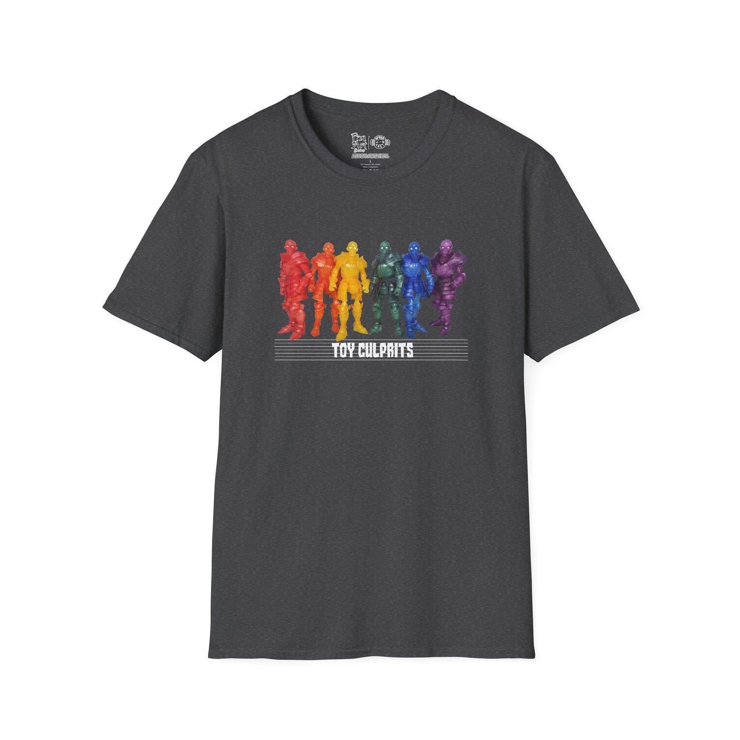 Rainbow Ghosts w/ Toy Culprits White Logo | Mythic Legions | Fan Art | Soft T-Shirt