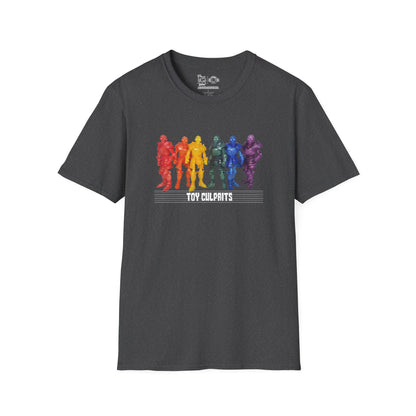 Rainbow Ghosts w/ Toy Culprits White Logo | Mythic Legions | Fan Art | Soft T-Shirt