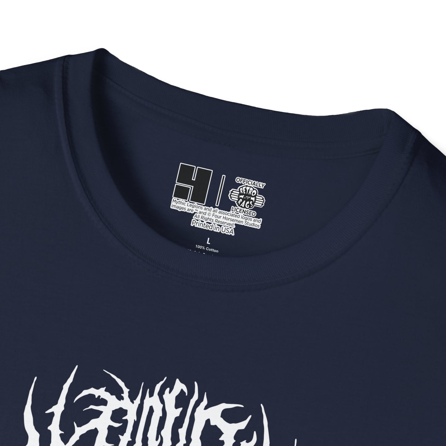 4H Metal Logo White | Mythic Legions | Soft T-Shirt