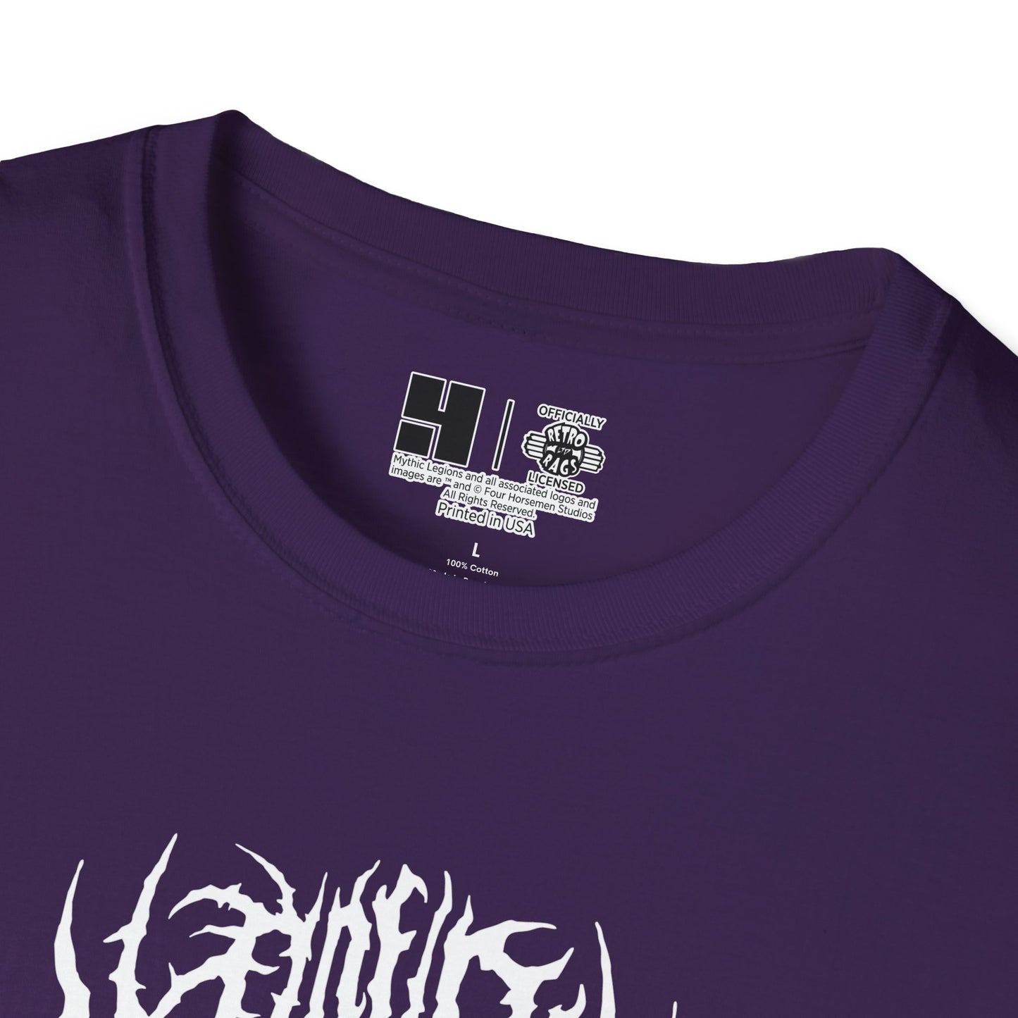 4H Metal Logo White | Mythic Legions | Soft T-Shirt