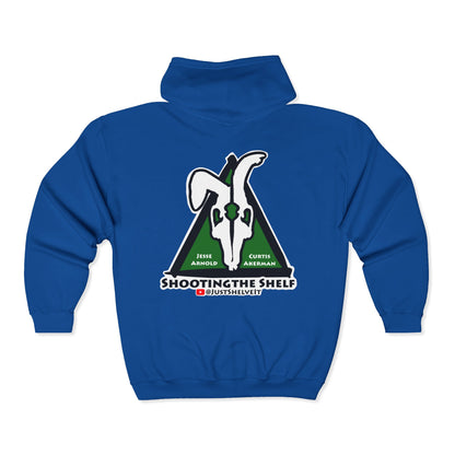 Shooting the Shelf Logo | Mythic Legions | Fan Art | Full Zip Hoodie