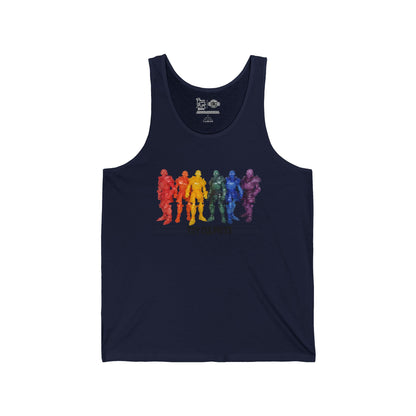 Rainbow Ghosts w/ Toy Culprits Black Logo | Mythic Legions | Fan Art | Tank Top