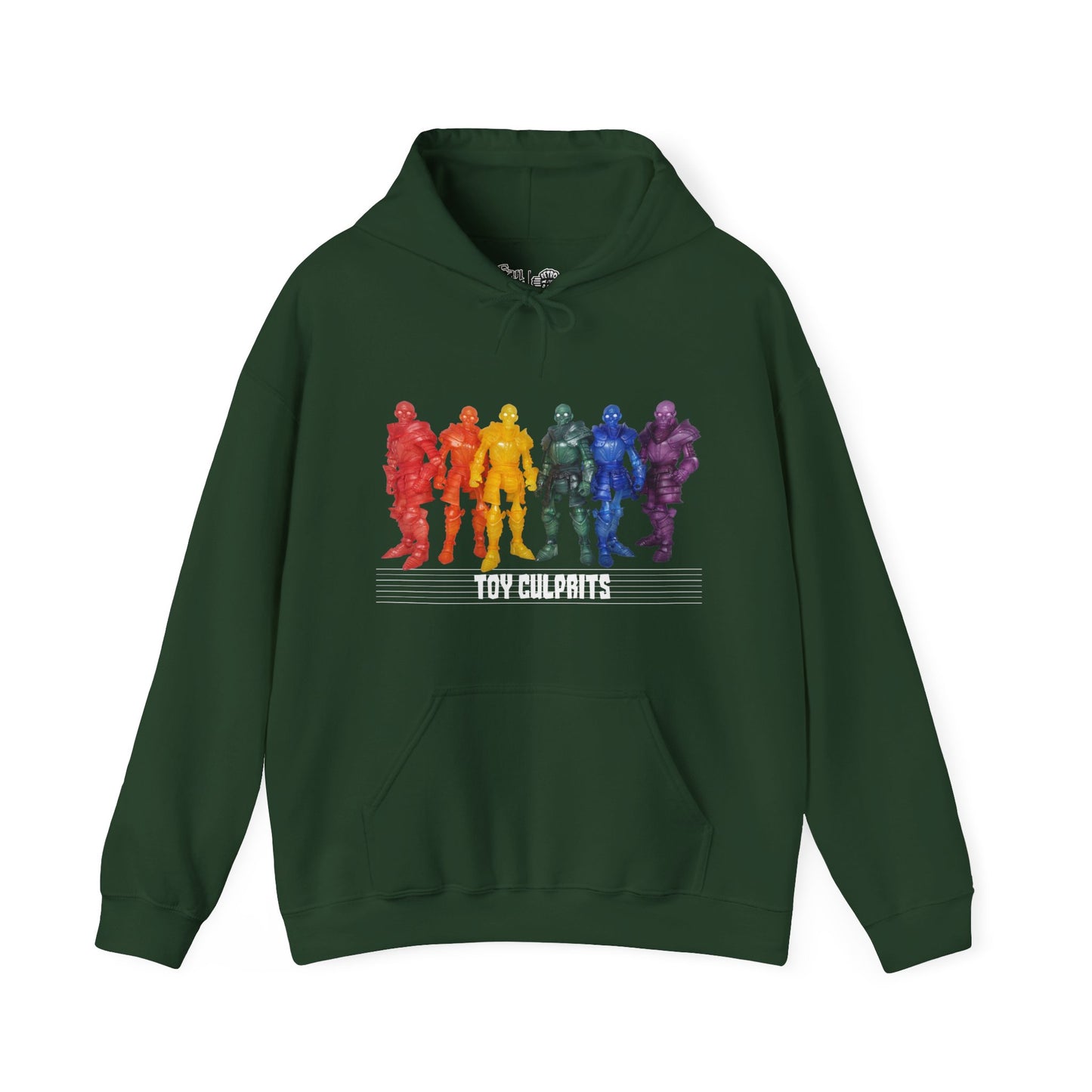 Rainbow Ghosts w/ Toy Culprits White Logo | Mythic Legions | Fan Art | Pullover Hooodie